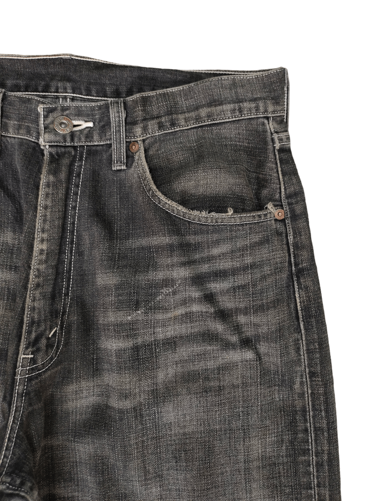 Levi's Vintage Clothing Vintage Levis 504 Distress Faded Wide Leg Denim Jeans Size US 31 - 3 Thumbnail