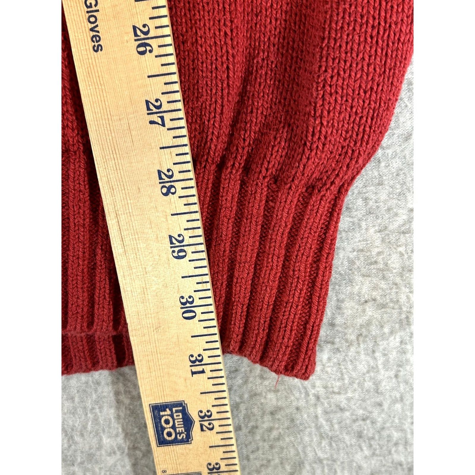 Vintage VINTAGE L.L.Bean Sweater Mens LT Large Tall Red Cotton Knit Crewneck pullover USA Size US L / EU 52-54 / 3 - 5 Thumbnail