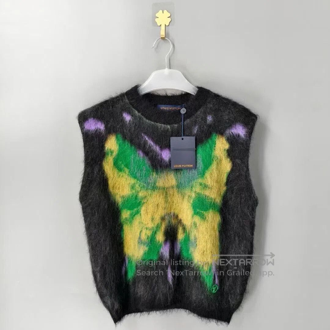 Louis Vuitton louis vuitton butterfly pattern mohair vest. Size S / US 4 / IT 40 - 1 Thumbnail