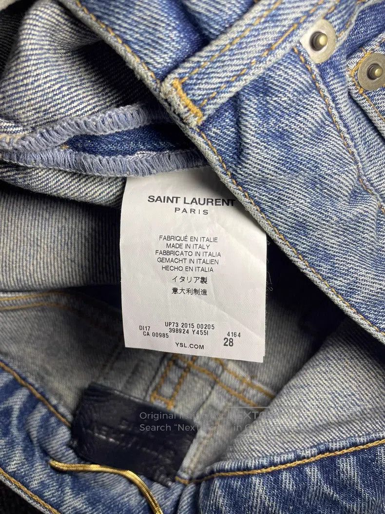 Saint Laurent Paris Saint Laurent Paris Washed Knee Cut Distressed Denim Jeans Size US 28 / EU 44 - 7 Thumbnail