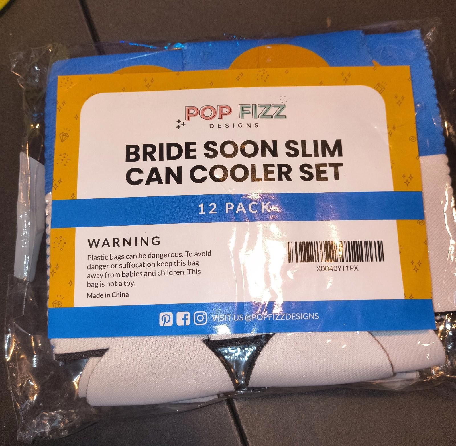 Other POP FIZZ BRIDE SOON CAN COOLER SET DRUNK BY NOON (12 PACK) Size ONE SIZE - 1 Thumbnail