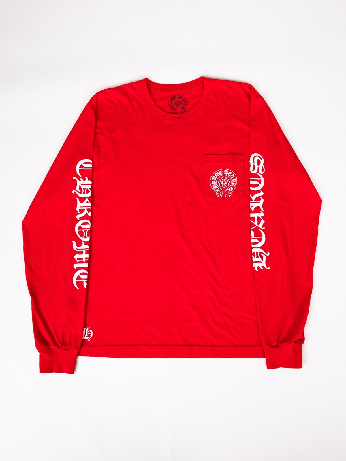 Chrome Hearts Chrome Hearts Red Scroll Long Sleeve | Grailed