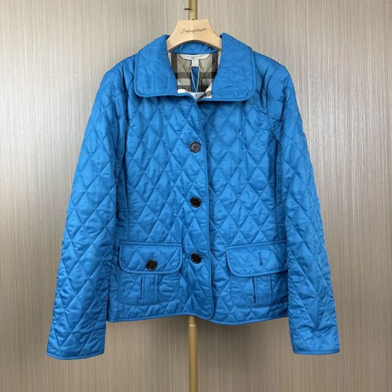 Burberry Burberry Women's Quilted Jacket in Bright Blue Size M / US 6-8 / IT 42-44 - 1 Thumbnail