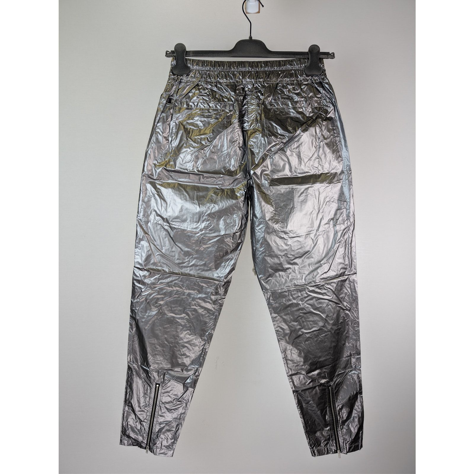 Champion × Rick Owens o1rshd1 Nylon-Coated Polyester Metallic Trousers in Silver Size US 32 / EU 48 - 11 Thumbnail