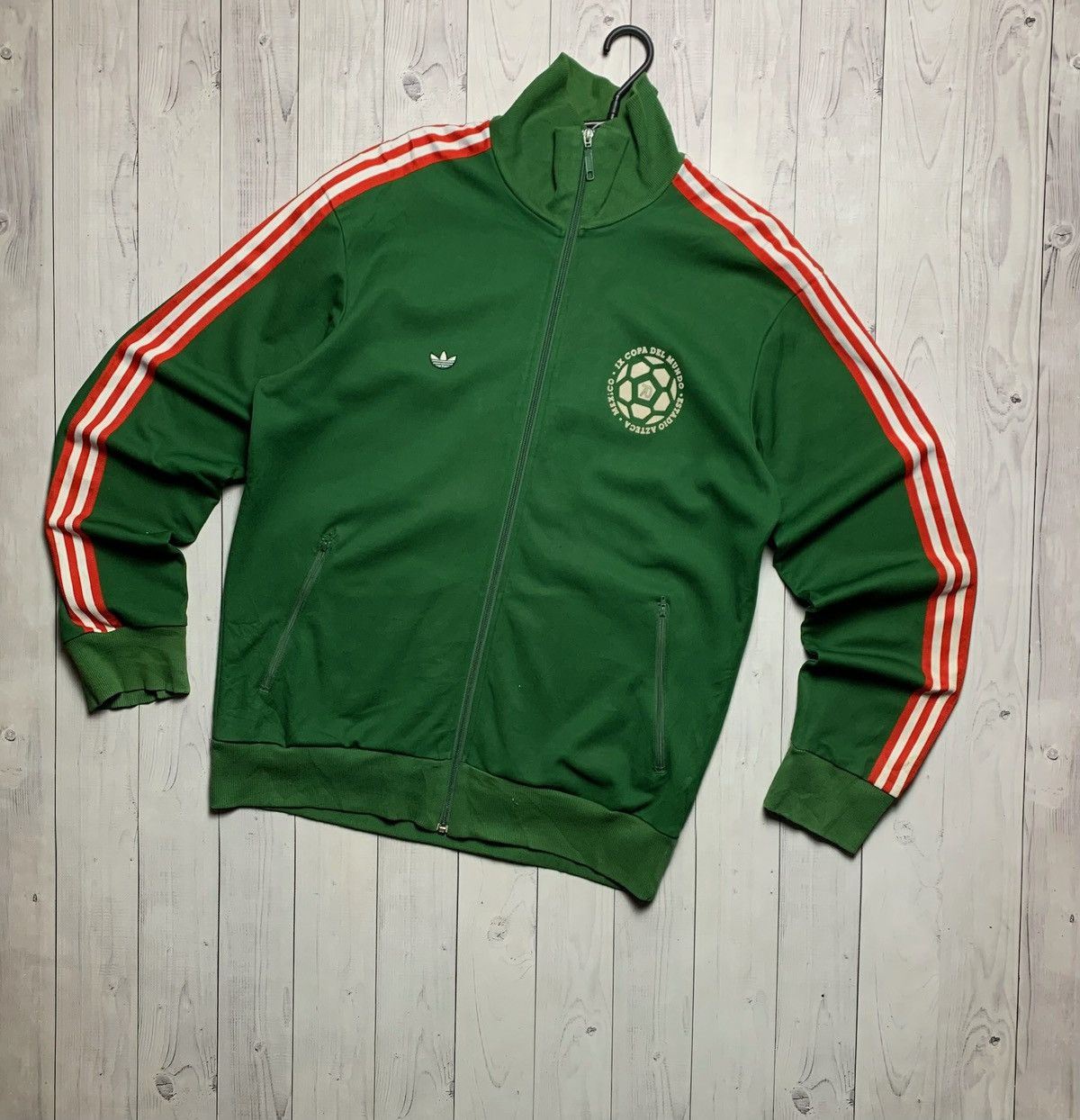 Vintage Vintage Adidas Mexico soccer track jacket size XL green rare Size US XL / EU 56 / 4 - 2 Thumbnail