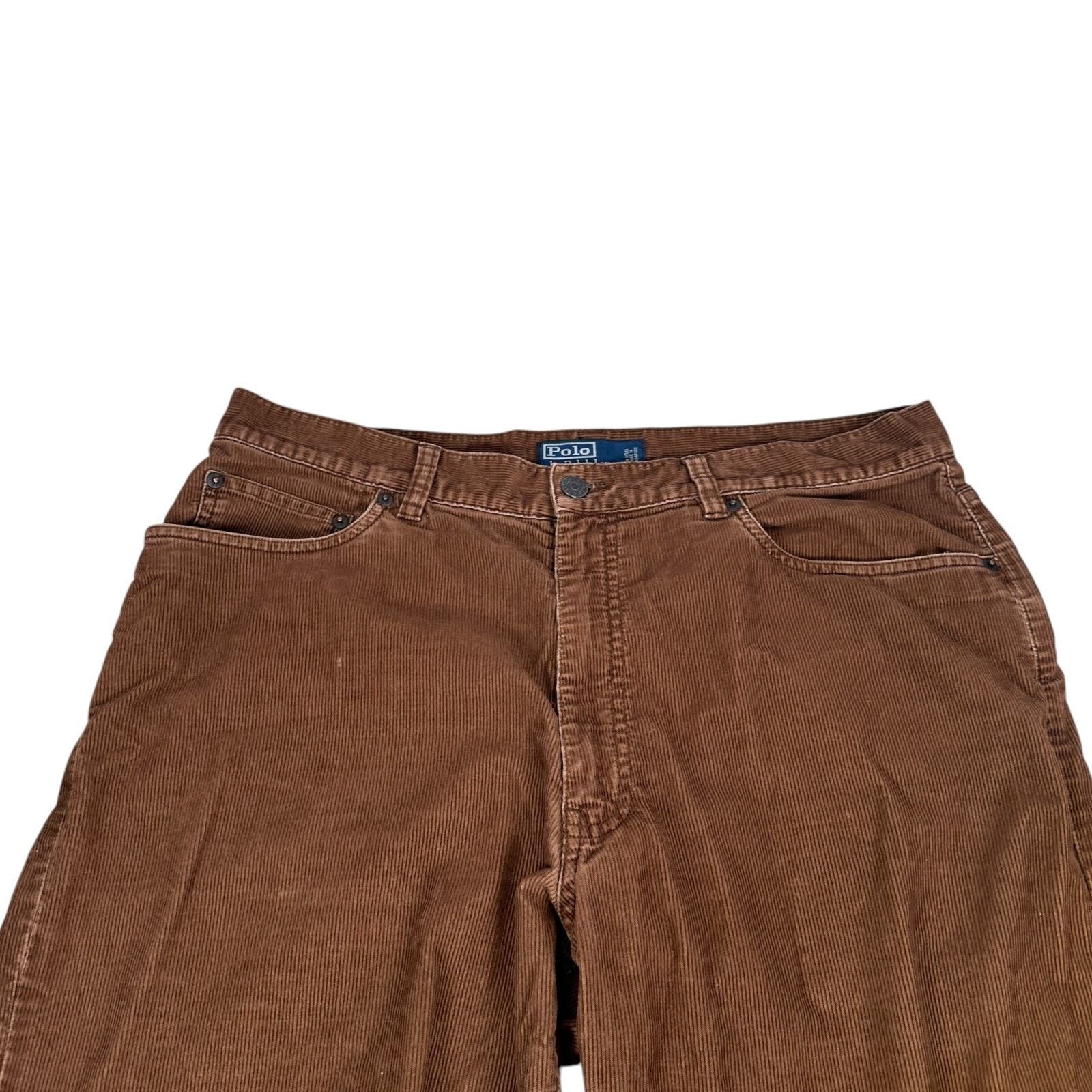 Polo Ralph Lauren Polo Ralph Lauren Corduroy Pants Men’s 35 x 30 Brown Pockets Size US 35 - 3 Thumbnail
