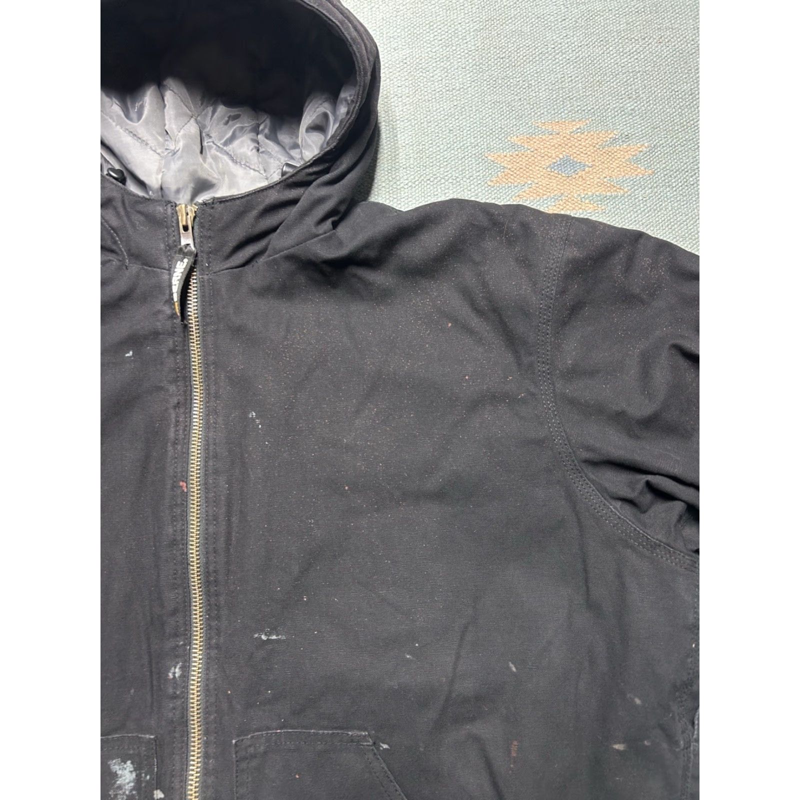Carhartt VINTAGE Berne hooded work jacket black canvas carhartt style distressed XXL Size US XXL / EU 58 / 5 - 5 Thumbnail