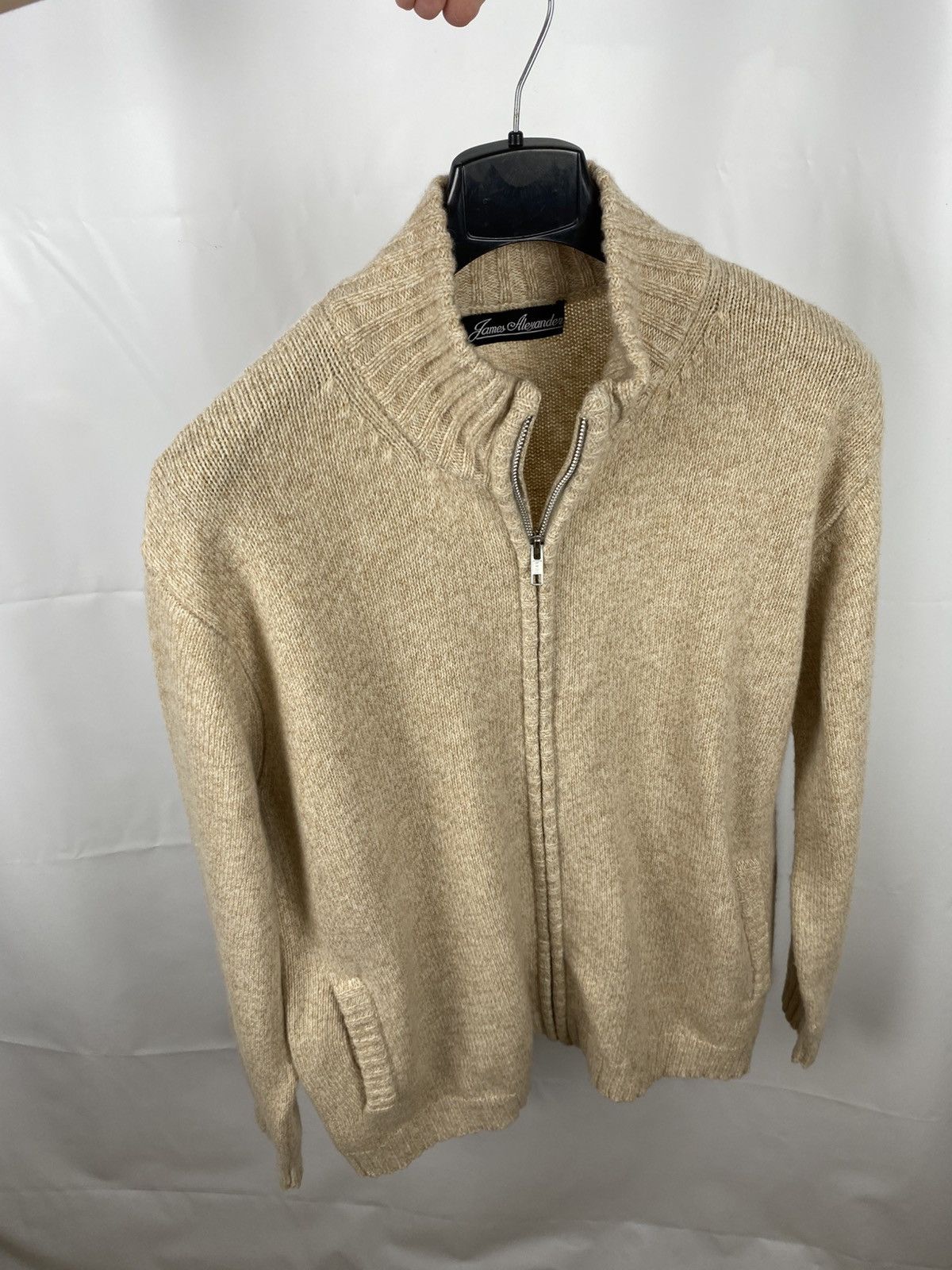 Designer James Alexander Full Zip Wool Sweater size L Size US L / EU 52-54 / 3 - 6 Thumbnail