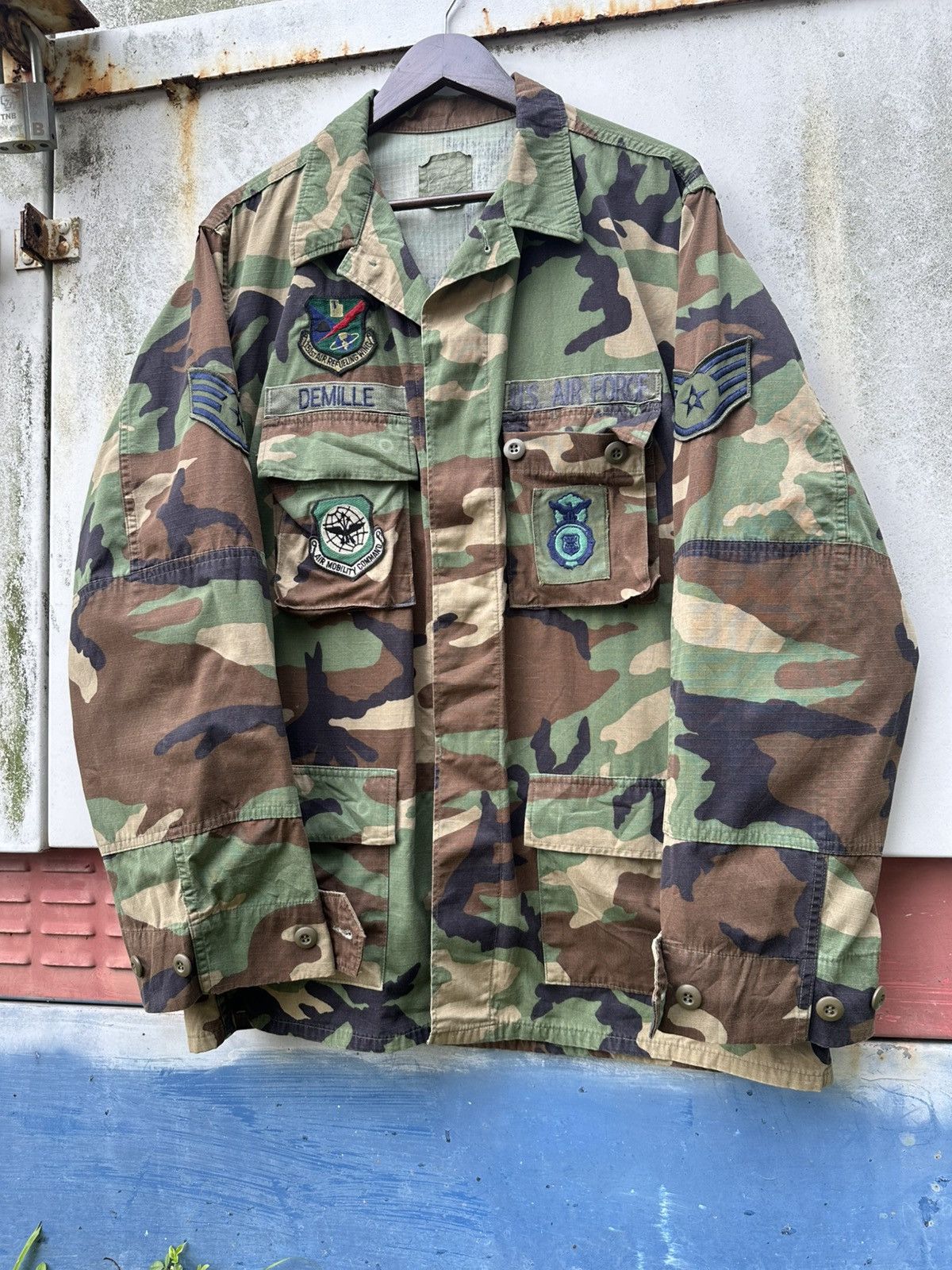 Vintage 🪖Vintage US Air Force Uniform Camo Jacket Size US XL / EU 56 / 4 - 5 Thumbnail