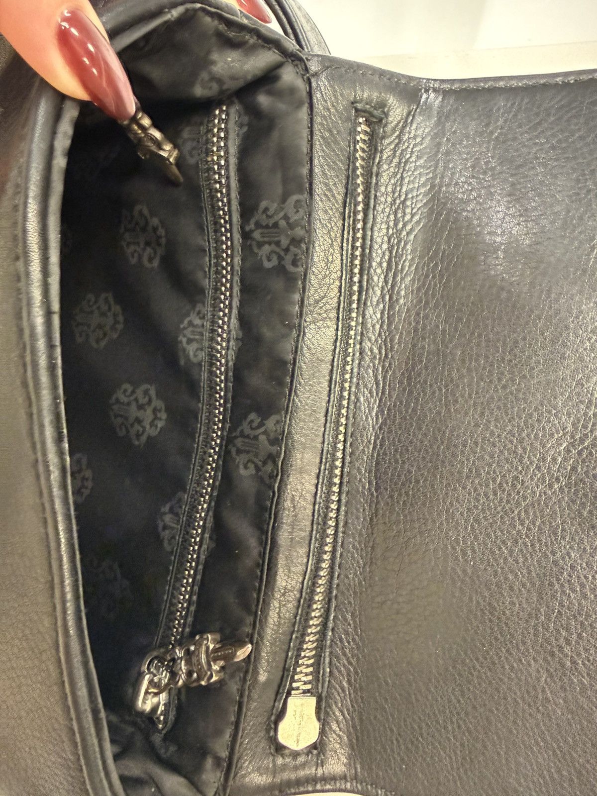 Chrome Hearts Leather chrome hearts messenger bag in black Size ONE SIZE - 5 Thumbnail