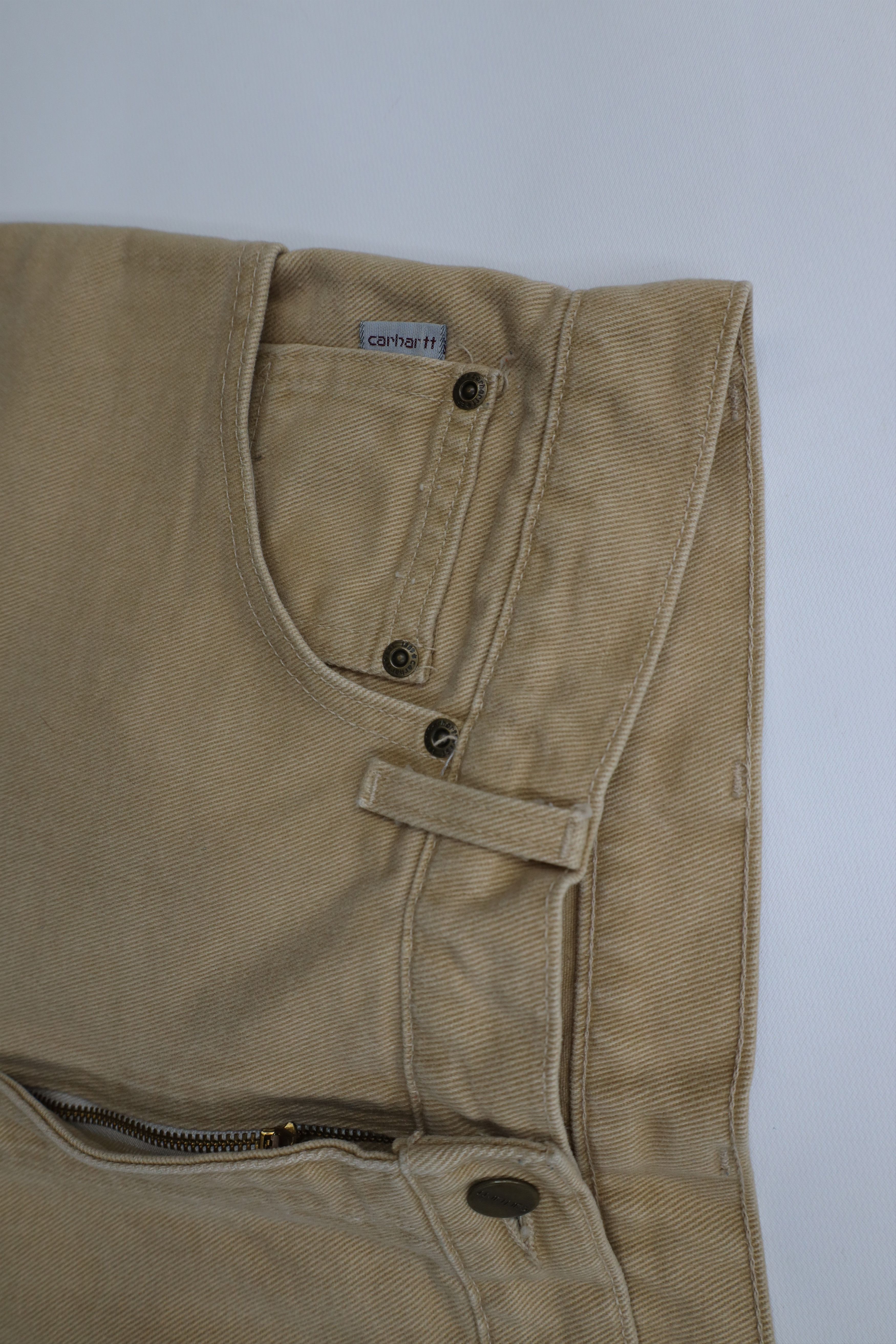 Carhartt Vintage 90s Carhartt Wide Leg Denim Jeans Wheat Brown USA Size US 34 / EU 50 - 8 Thumbnail