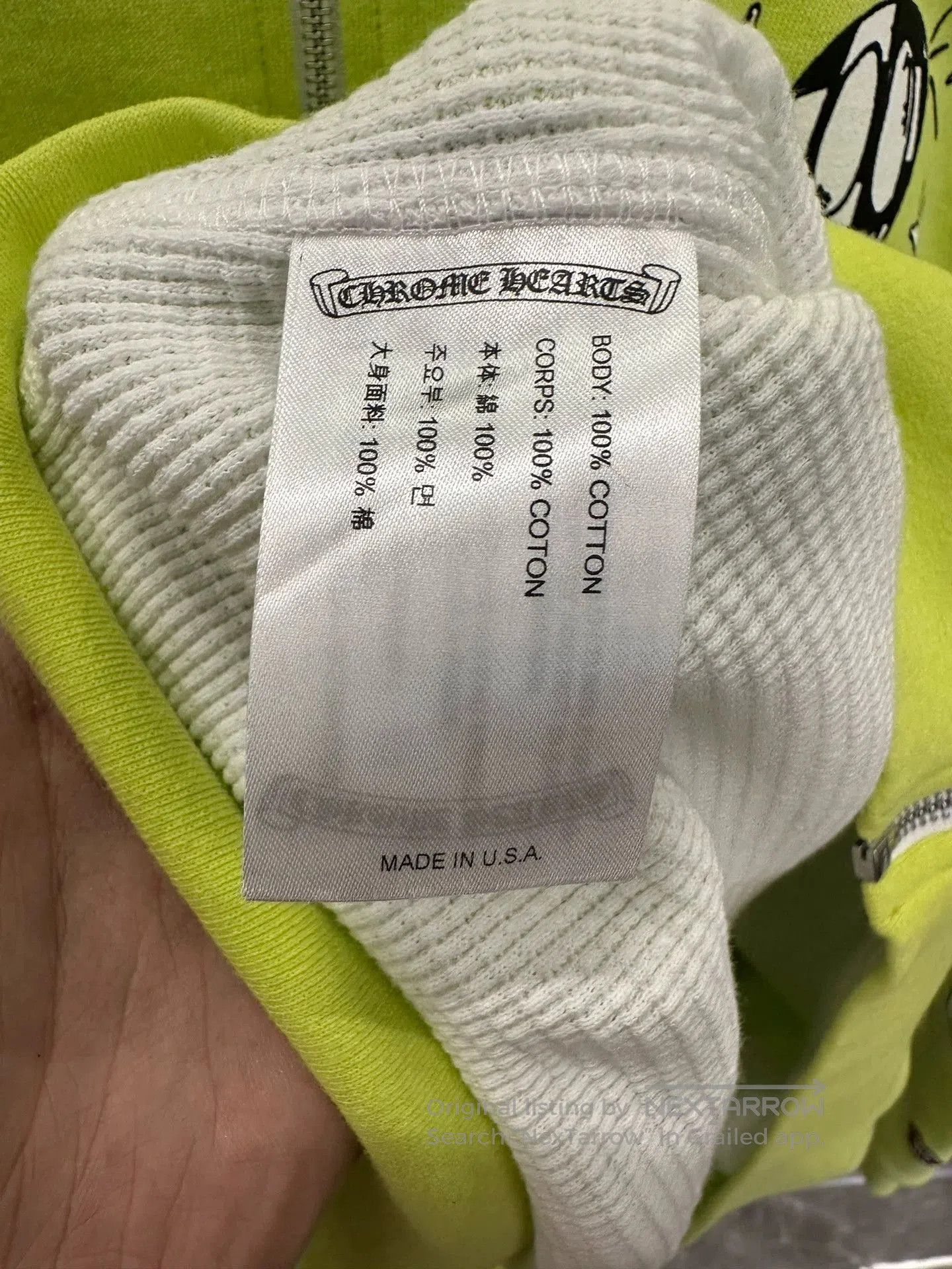 Chrome Hearts chrome hearts neon green zip-up hoodie. Size US L / EU 52-54 / 3 - 4 Thumbnail