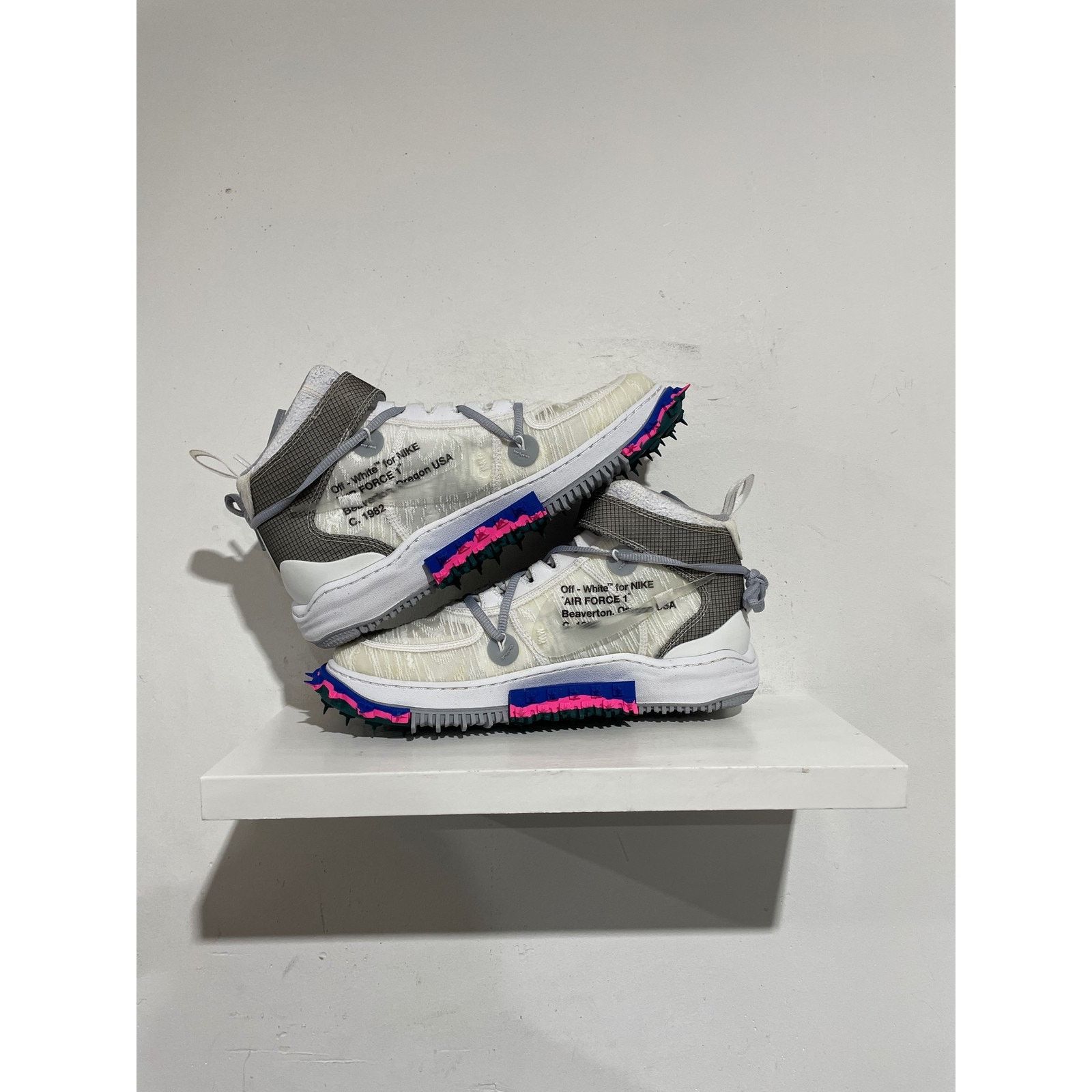 Nike NIKE AIR FORCE 1 MID OFF WHITE WHITE SIZE 10 PREOWNED Size US 10 / EU 43 - 2 Thumbnail