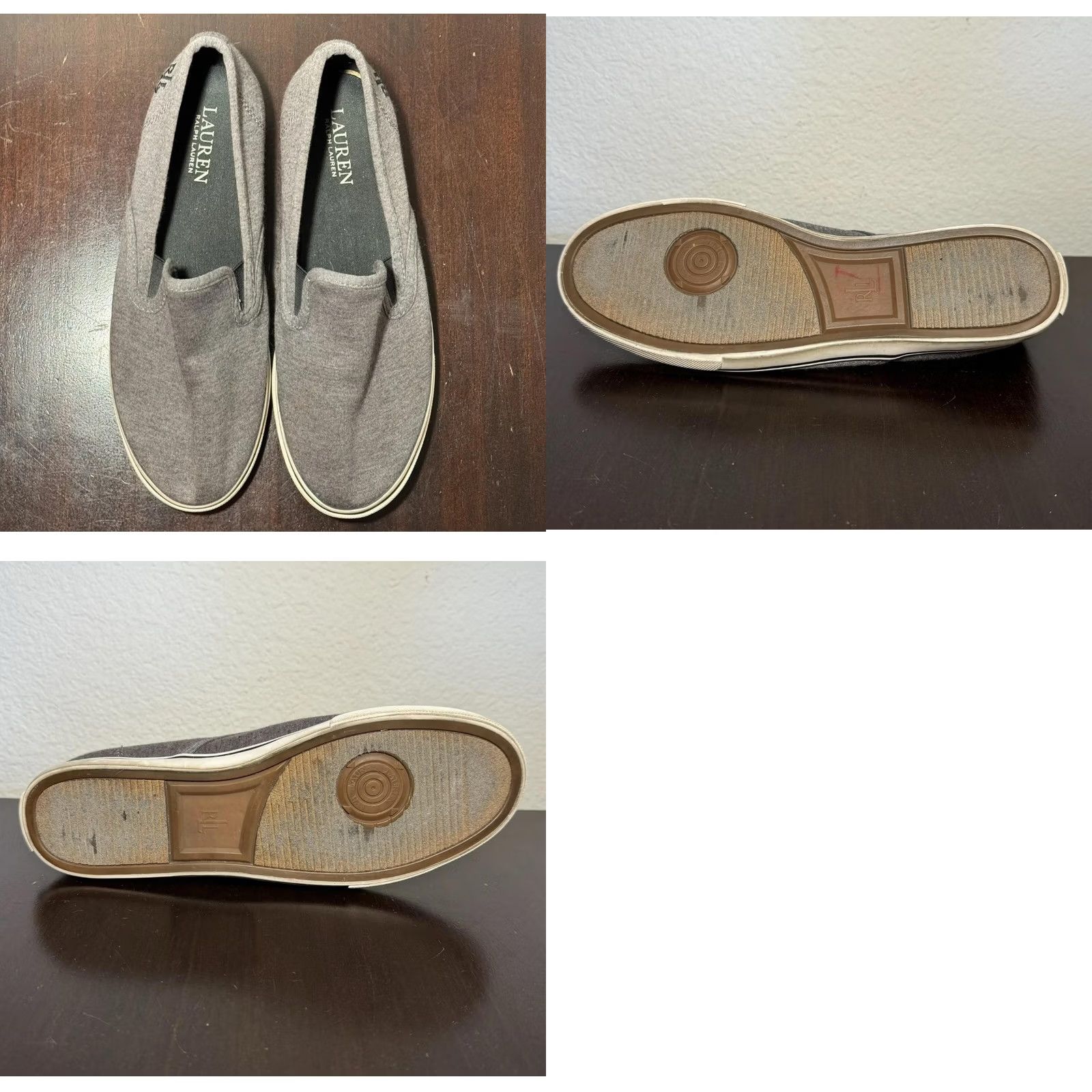 Ralph Lauren Lauren Ralph Lauren Shoes Womens Size 8.5 Gray Slip On Janis Jersey Knit Casual Size M / US 6-8 / IT 42-44 - 8 Thumbnail