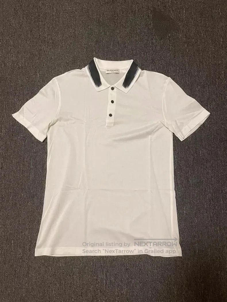 Balenciaga Balenciaga White Long Polo Shirt. Size US S / EU 44-46 / 1 - 1 Thumbnail