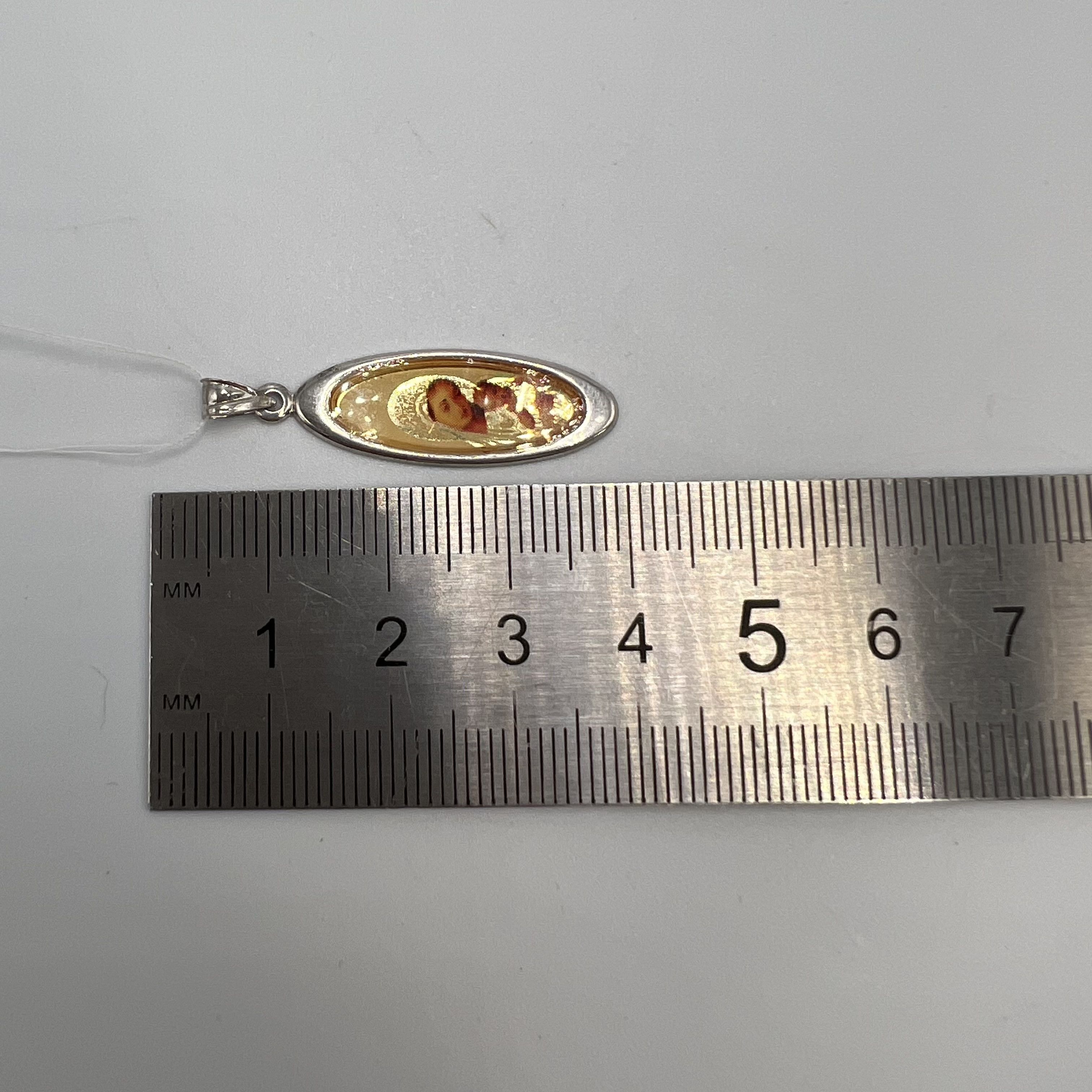 Vintage Vintage Pendant Icon Sterling Silver 925 Enamel 1.44gr Size ONE SIZE - 8 Thumbnail