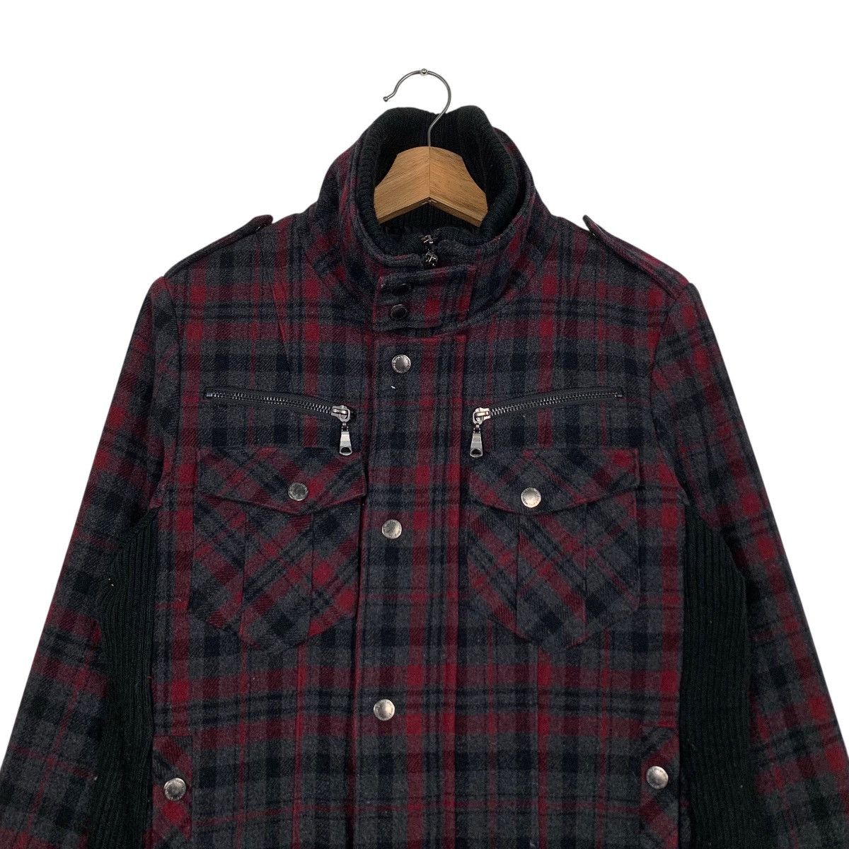 semanticdesign ☀️Semantic design wool red tartan punk jacket Size US S / EU 44-46 / 1 - 8 Thumbnail