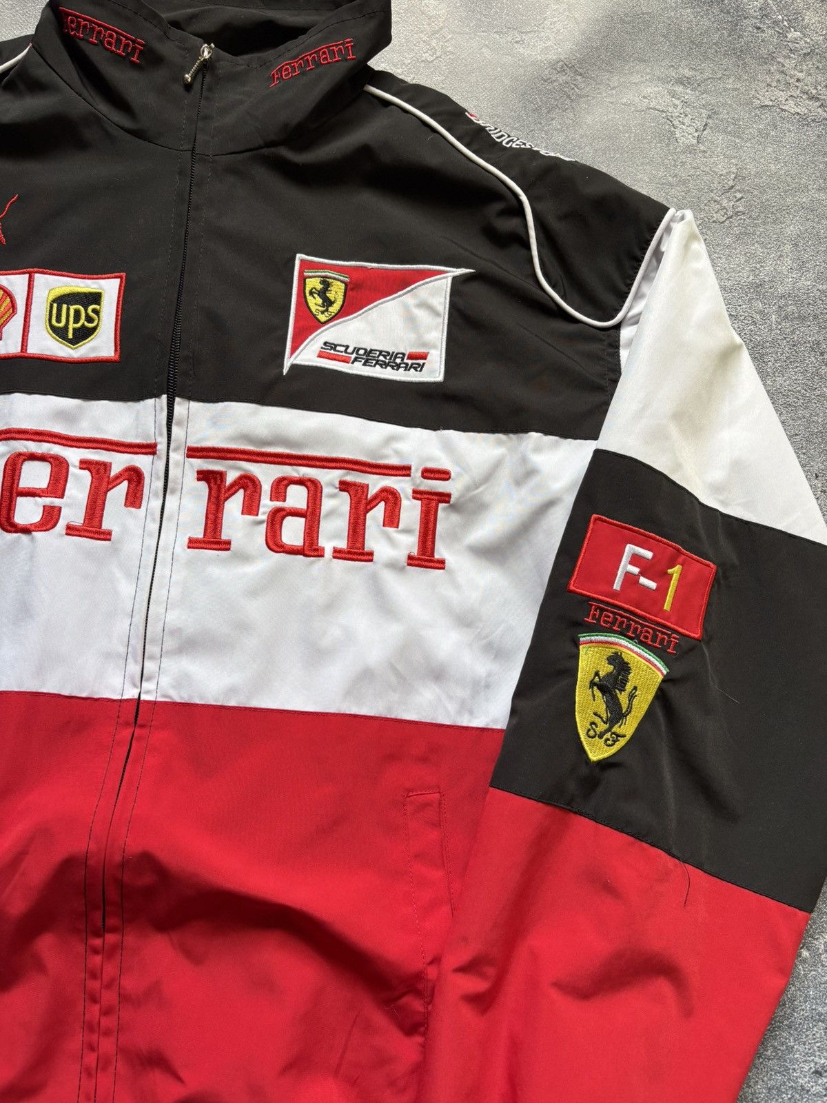 Formula 1 Crazy Vintage Puma Ferrari F-1 Y2K Big Logo Racing Jacket Size US XXL / EU 58 / 5 - 7 Thumbnail