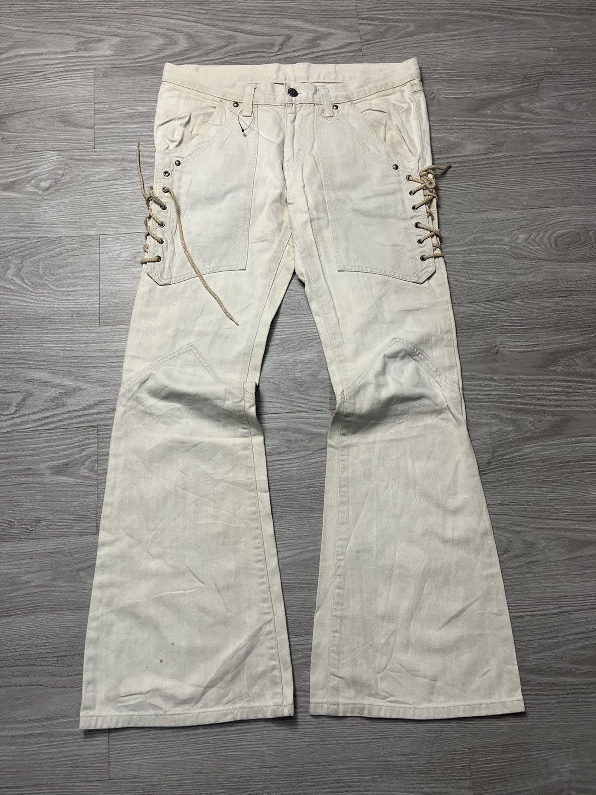 Tornado Mart 2000’s Tornado Mart Flared Lace Pants Size US 32 / EU 48 - 1 Thumbnail