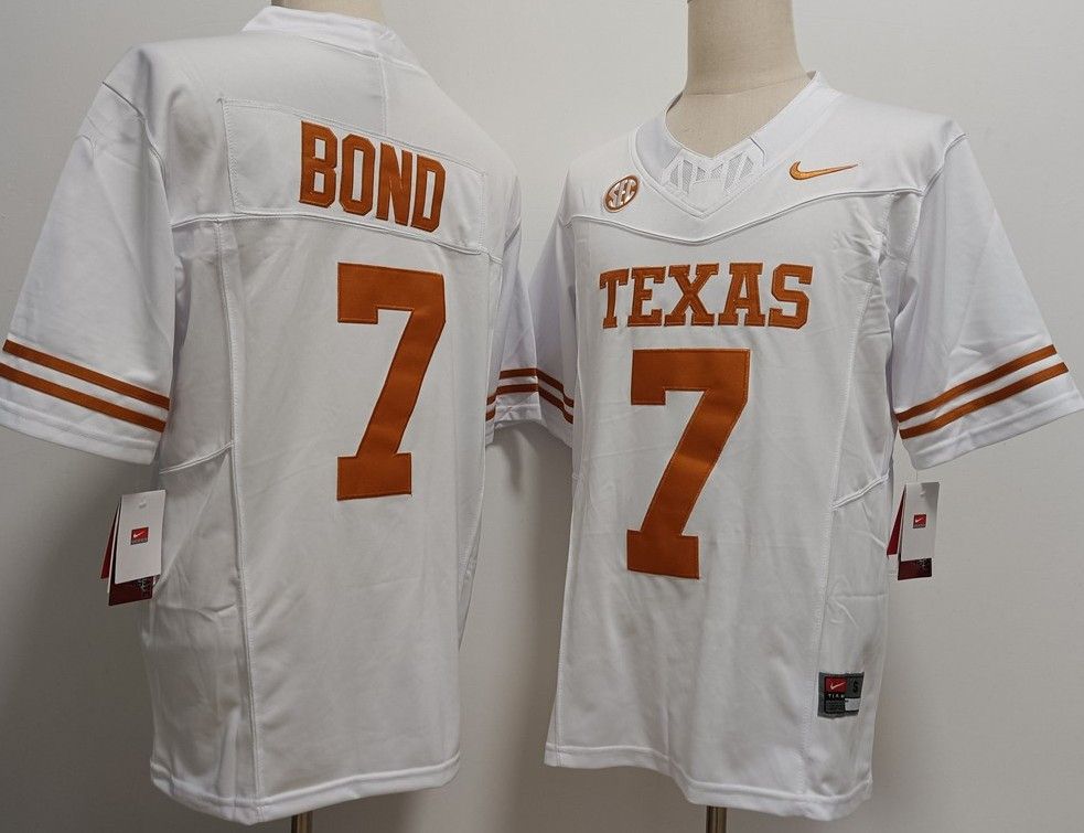 Other Men's Texas Longhorn 7 Isaiah Bond White Jersey Size US M / EU 48-50 / 2 - 1 Thumbnail