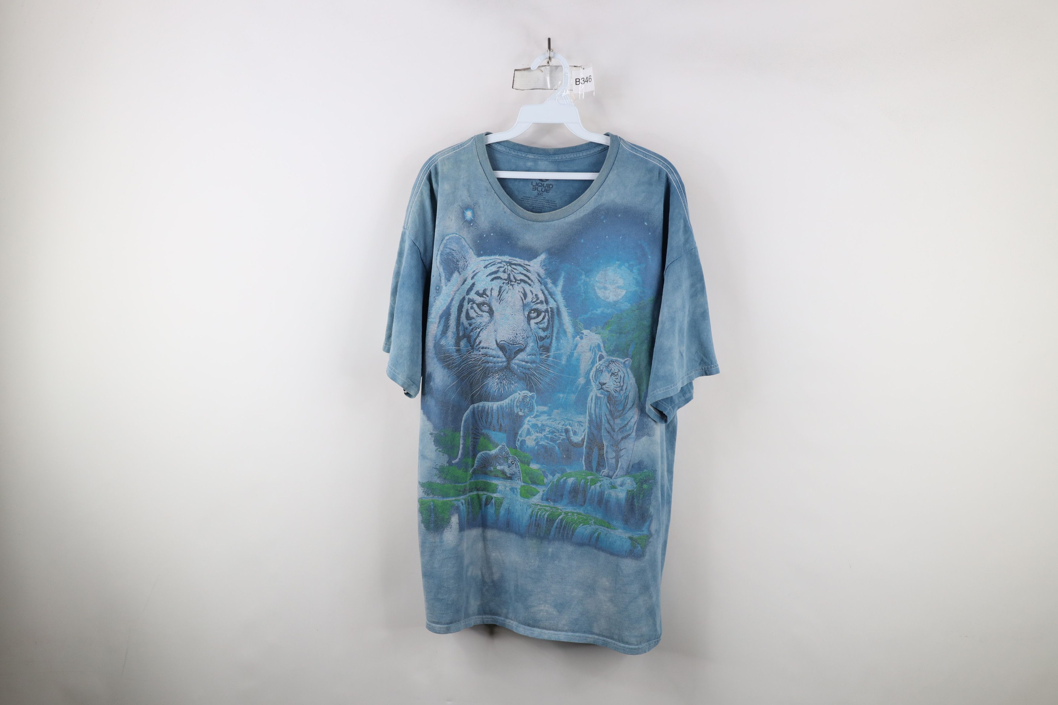 Liquid Blue × Vintage Vintage Y2K Liquid Blue Mystical White Tiger Big Cat T-Shirt Size US XXL / EU 58 / 5 - 1 Thumbnail