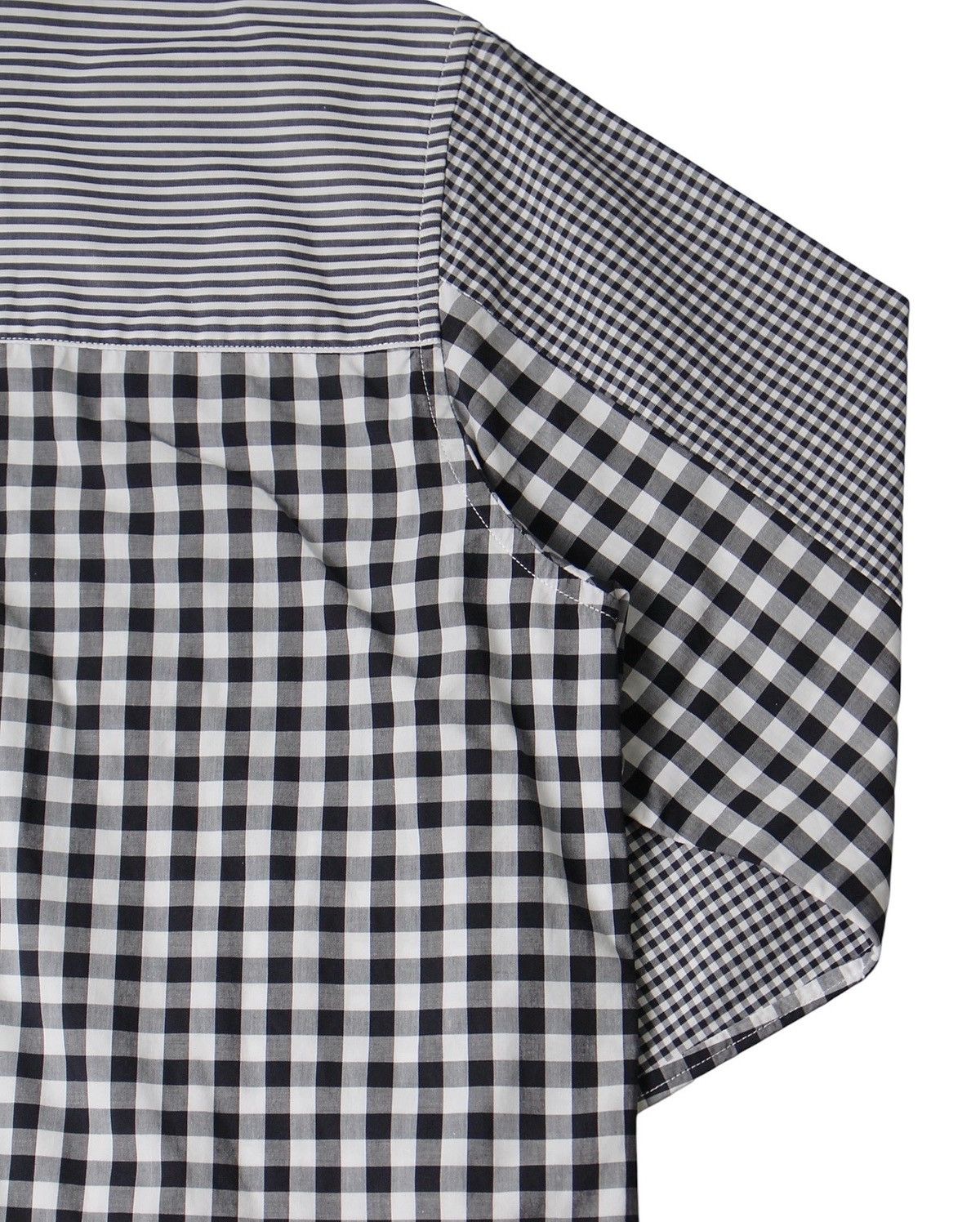 Issey Miyake SS2013 NÉ-NET PATCHWORK CHECK STRIPE SHIRT Size US M / EU 48-50 / 2 - 8 Thumbnail
