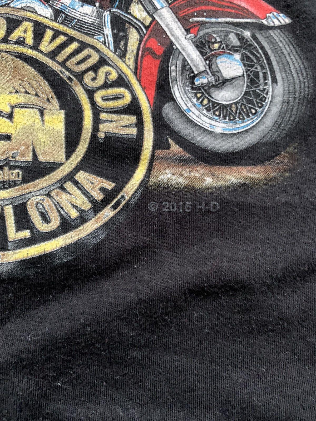Harley Davidson × Vintage Vintage Harley Davidson Barcelona 2015 Tee Women’s T-Shirt Size US S / EU 44-46 / 1 - 7 Thumbnail
