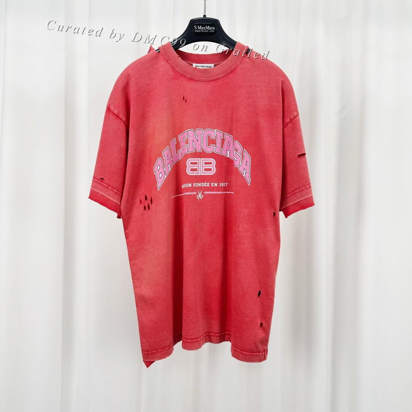 Balenciaga Balenciaga Distressed Print Letter Short Sleeve Size US S / EU 44-46 / 1 - 1 Thumbnail