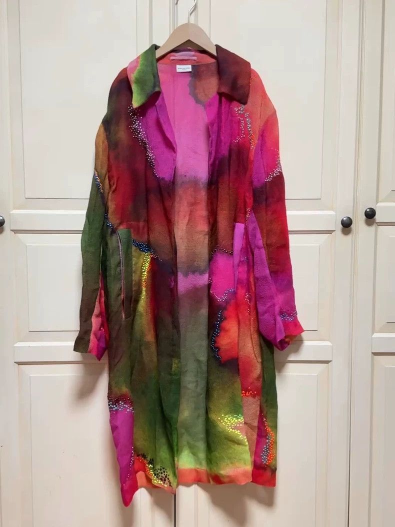 Dries Van Noten DRIES VAN NOTEN Tie-dyed silk cardigan Size M / US 6-8 / IT 42-44 - 2 Thumbnail