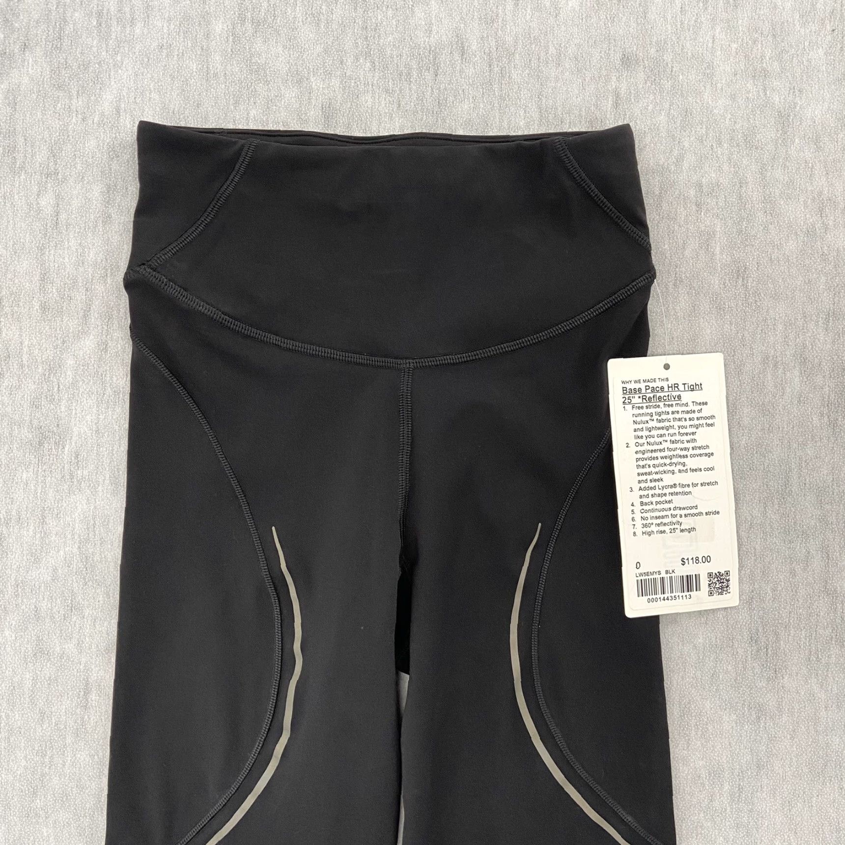 Lululemon VINTAGE Lululemon Leggings Womens Small Black Activewear High-Rise Reflective Tights Size 25" / US 0 / IT 36 - 4 Thumbnail