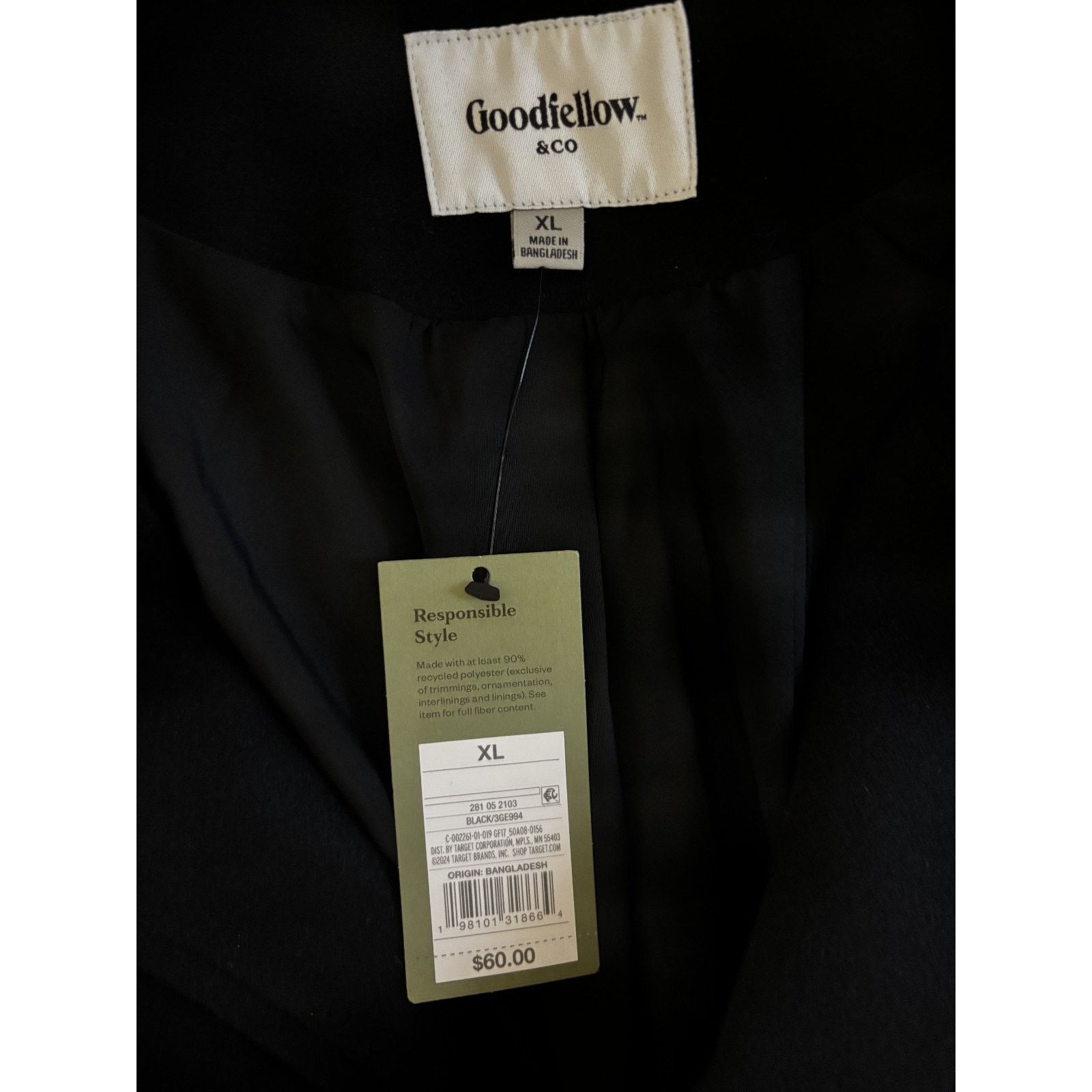Other NWT Goodfellow & Co. Wool Overcoat Black Size XL Size US XL / EU 56 / 4 - 2 Thumbnail