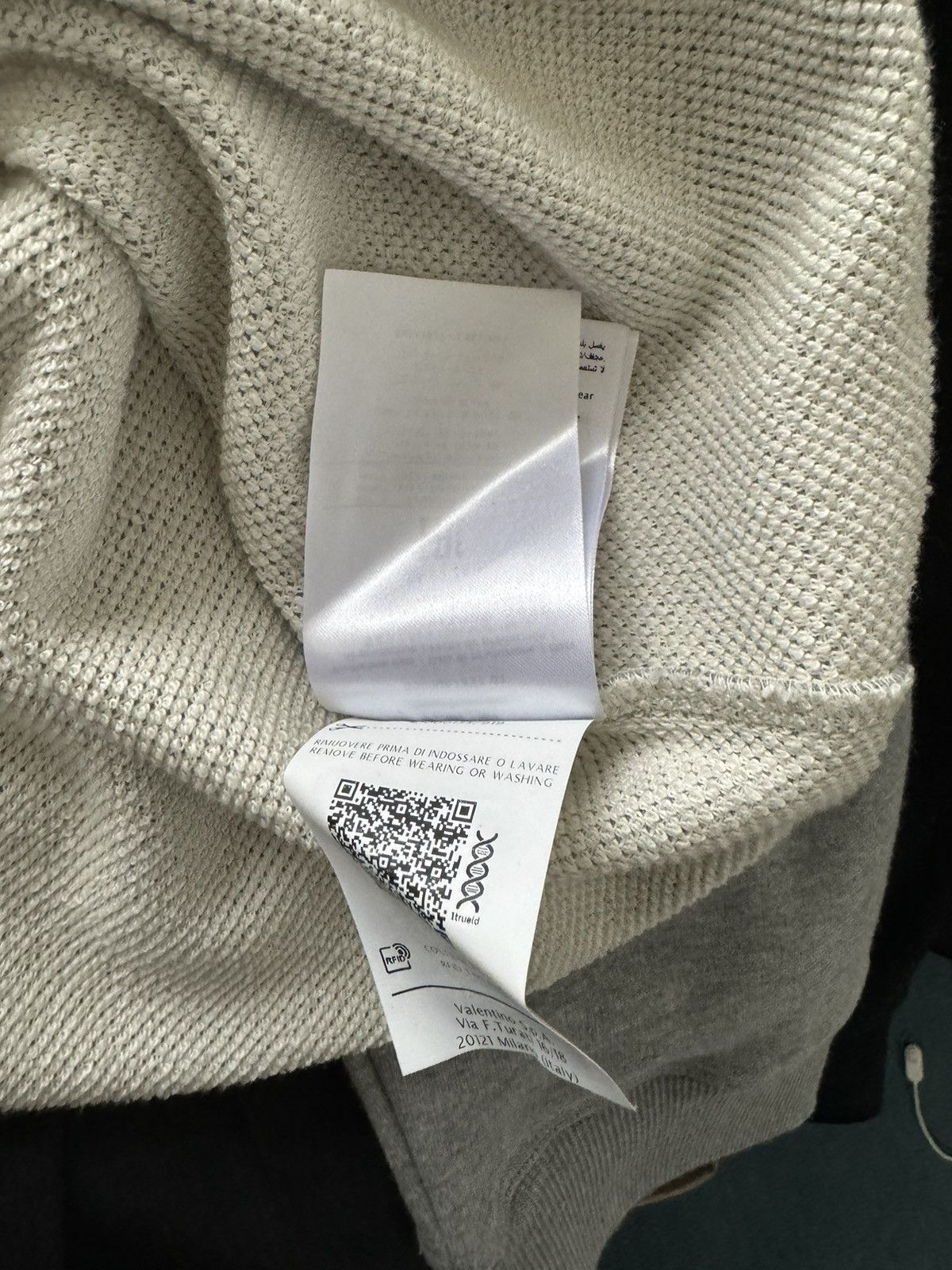 Valentino VALENTINO Logo-print loopback jersey sweatshirt Size US L / EU 52-54 / 3 - 8 Thumbnail