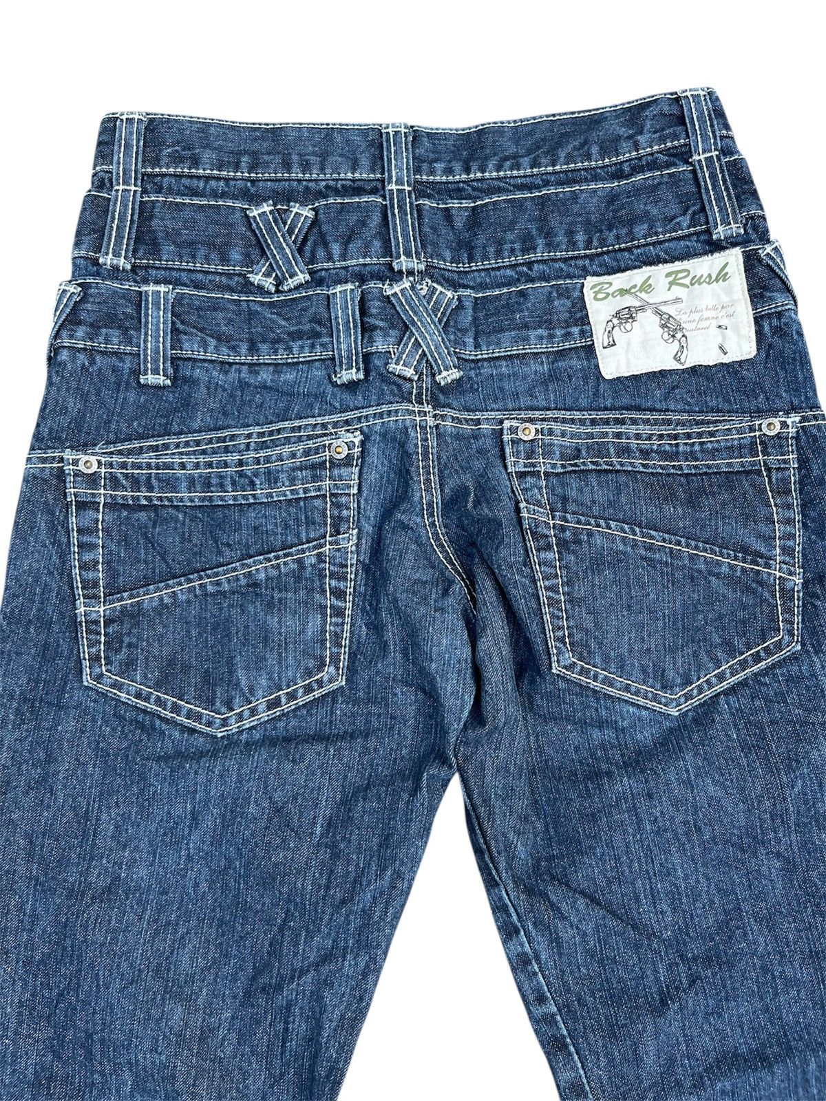Japanese Brand 🔥VERY RARE🔥BACK RUSH Punk Triple Waist Denim Size US 28 / EU 44 - 12 Thumbnail