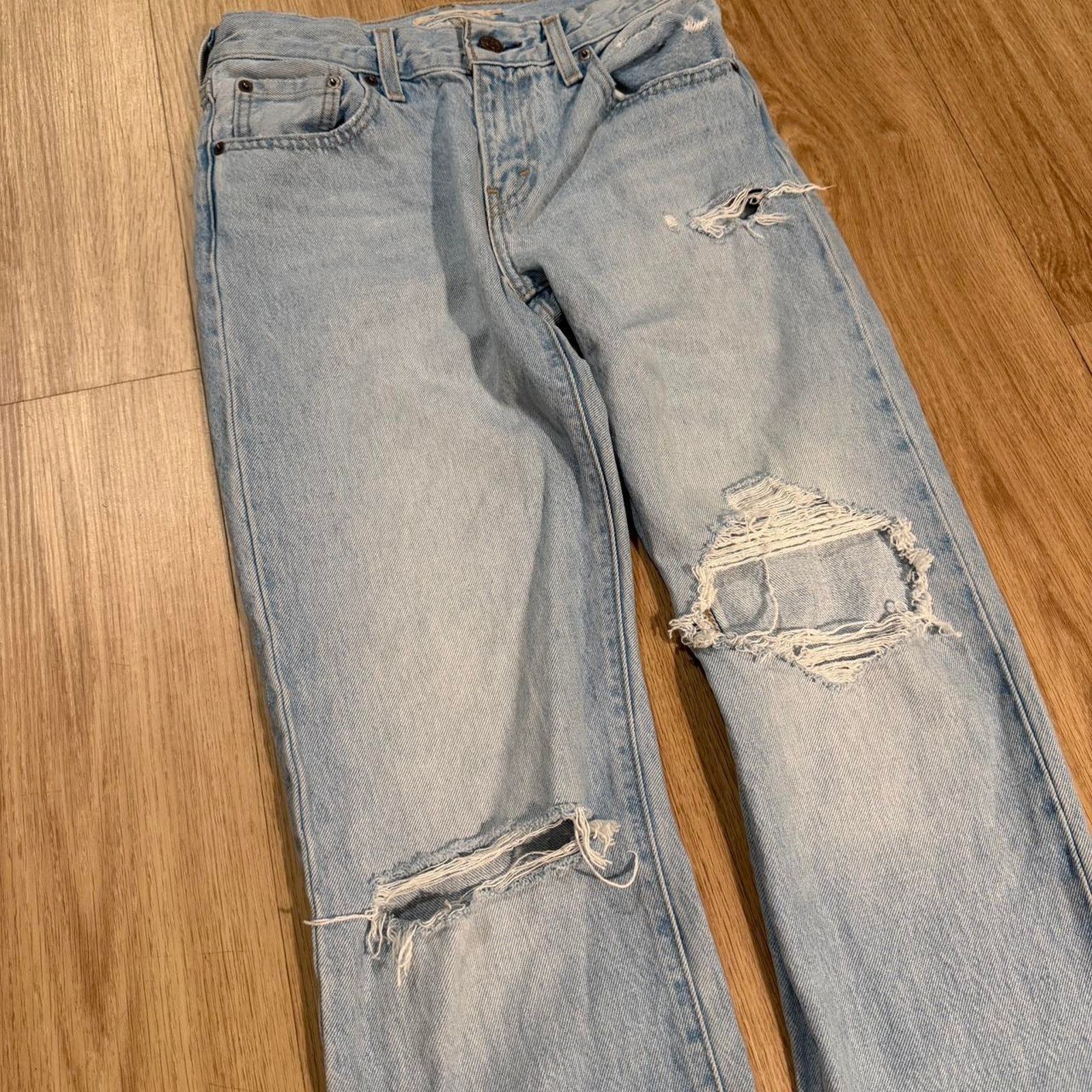 Levi's Levis middy straight distressed denim Size 25" / US 0 / IT 36 - 2 Thumbnail