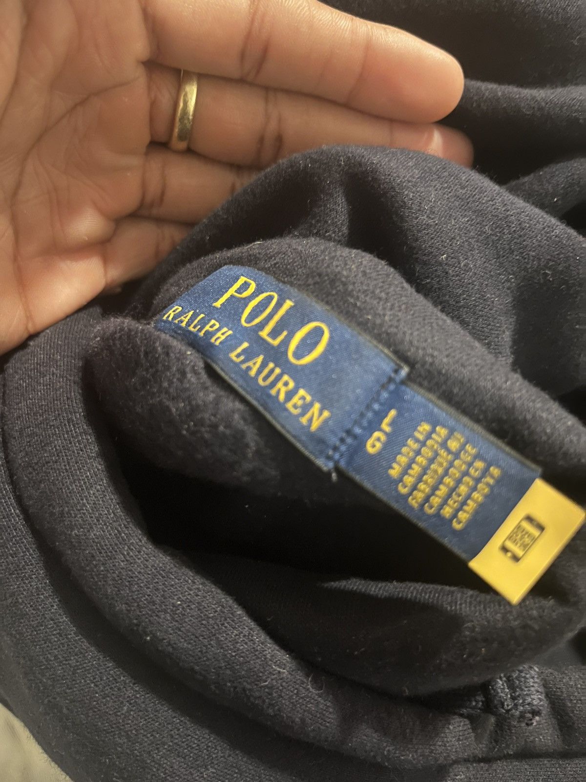 Polo Ralph Lauren Navy Blue Polo Ralph Lauren Leather Big Pony Size US L / EU 52-54 / 3 - 3 Thumbnail