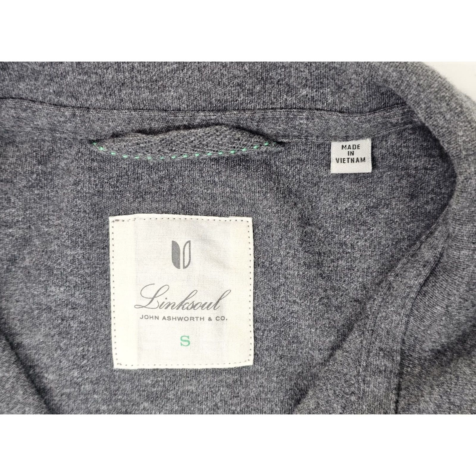 Vintage Linksoul Full-Zip Golf Sweater – Men’s Small, Gray, Long Sleeve, Mock Neck, Knit, Pockets, Brand: Linksoul, Size S, Regular Fit Size US S / EU 44-46 / 1 - 2 Thumbnail