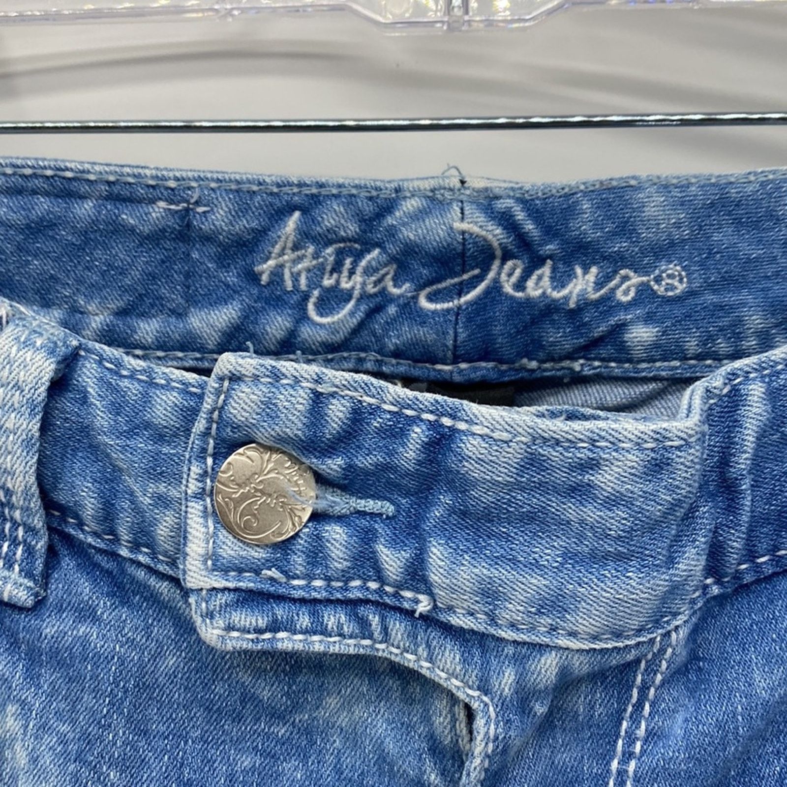 Other Ariya Vintage Y2K deconstructed lowrise flare jeans sz 7/8 Size 26" / US 2 / IT 38 - 9 Thumbnail