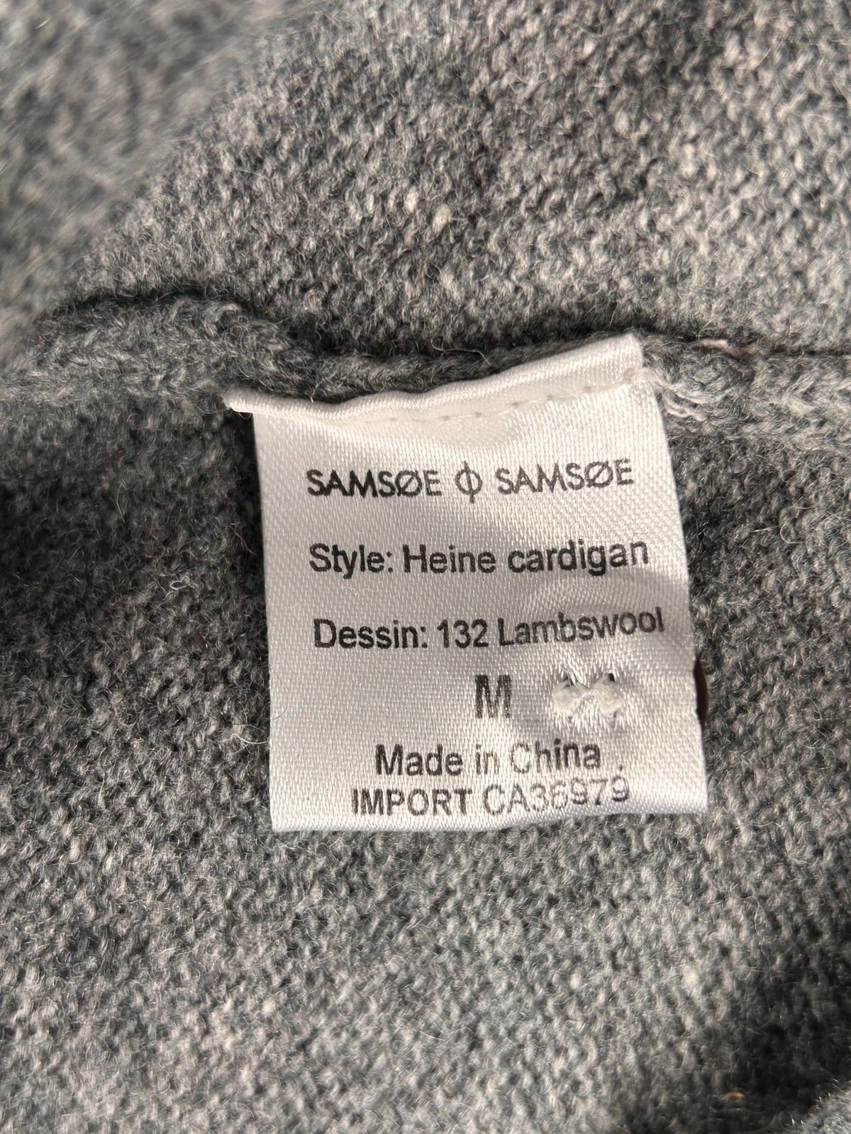 Designer × Samsoe Samsoe Samsoe Samsoe Heine Cardigan woolen classic grey Size US M / EU 48-50 / 2 - 5 Thumbnail