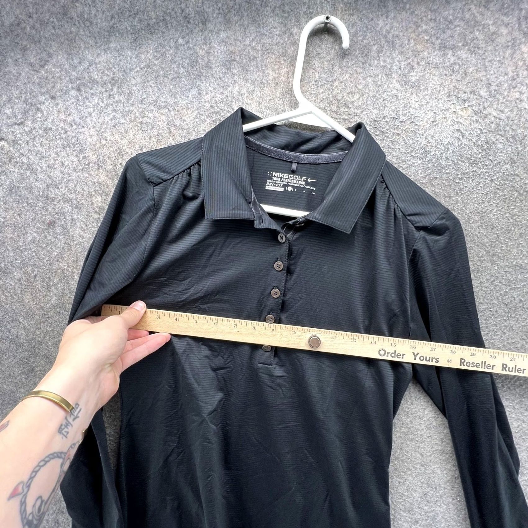 Nike Nike Golf Dri-FIT Polo Shirt Womens Small Black Long Sleeve Tour Performance Size S / US 4 / IT 40 - 5 Thumbnail