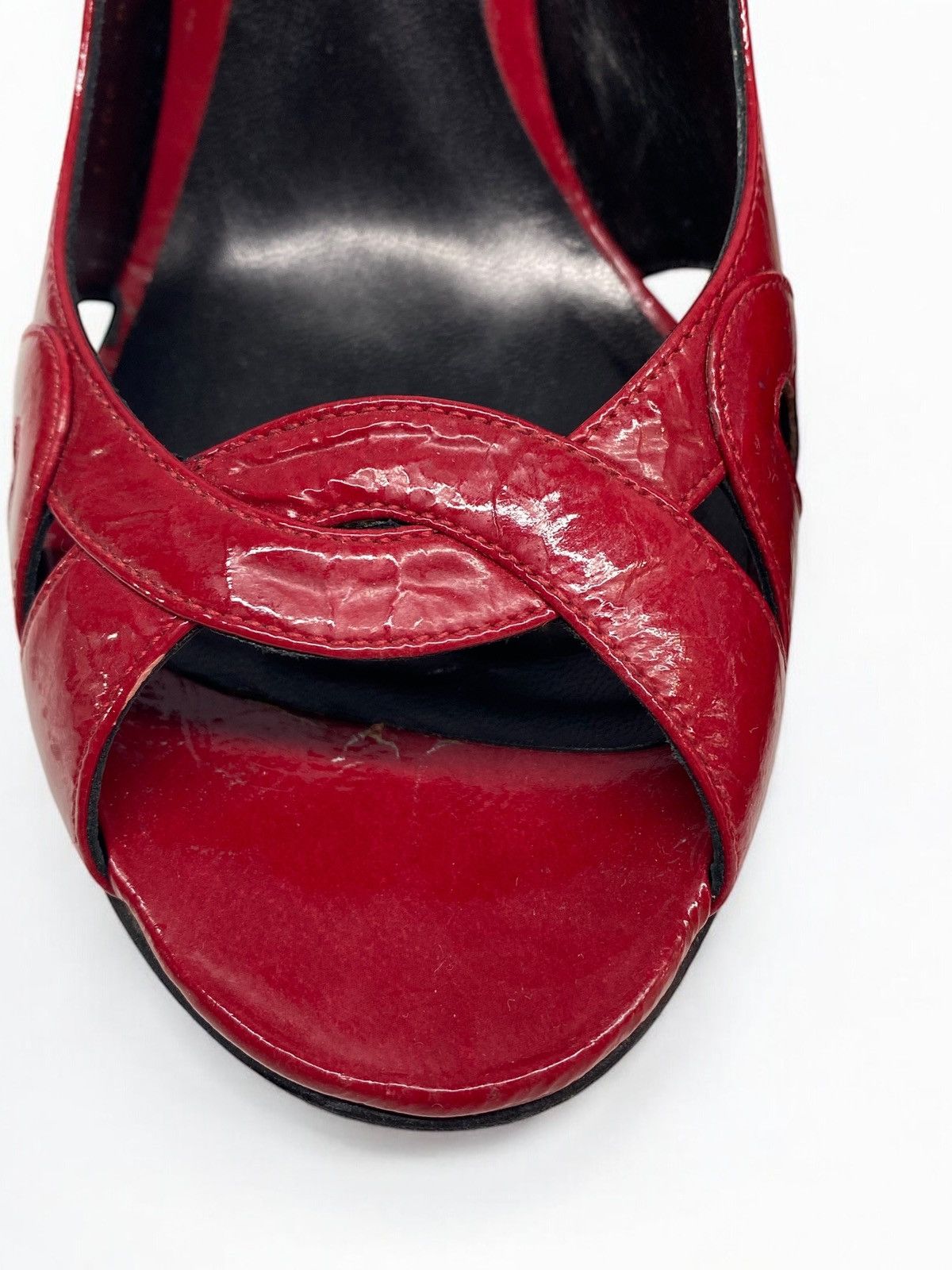 Balenciaga 🔥 BALENCIAGA RED HEELS Y2K CUTOUT SLINGBACK DIVA ENERGY Size US 4 / IT 34 - 6 Thumbnail