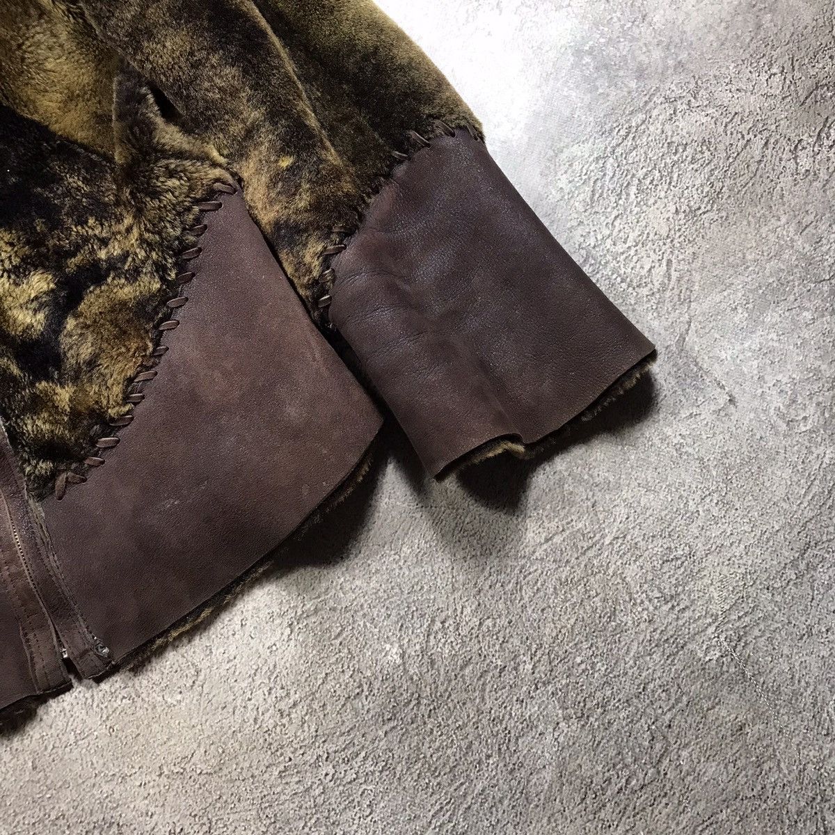 Vintage Vintage 90s Fur Lined Bomber Jacket Y2K Grunge Black Boxy L Size L / US 10 / IT 46 - 5 Thumbnail