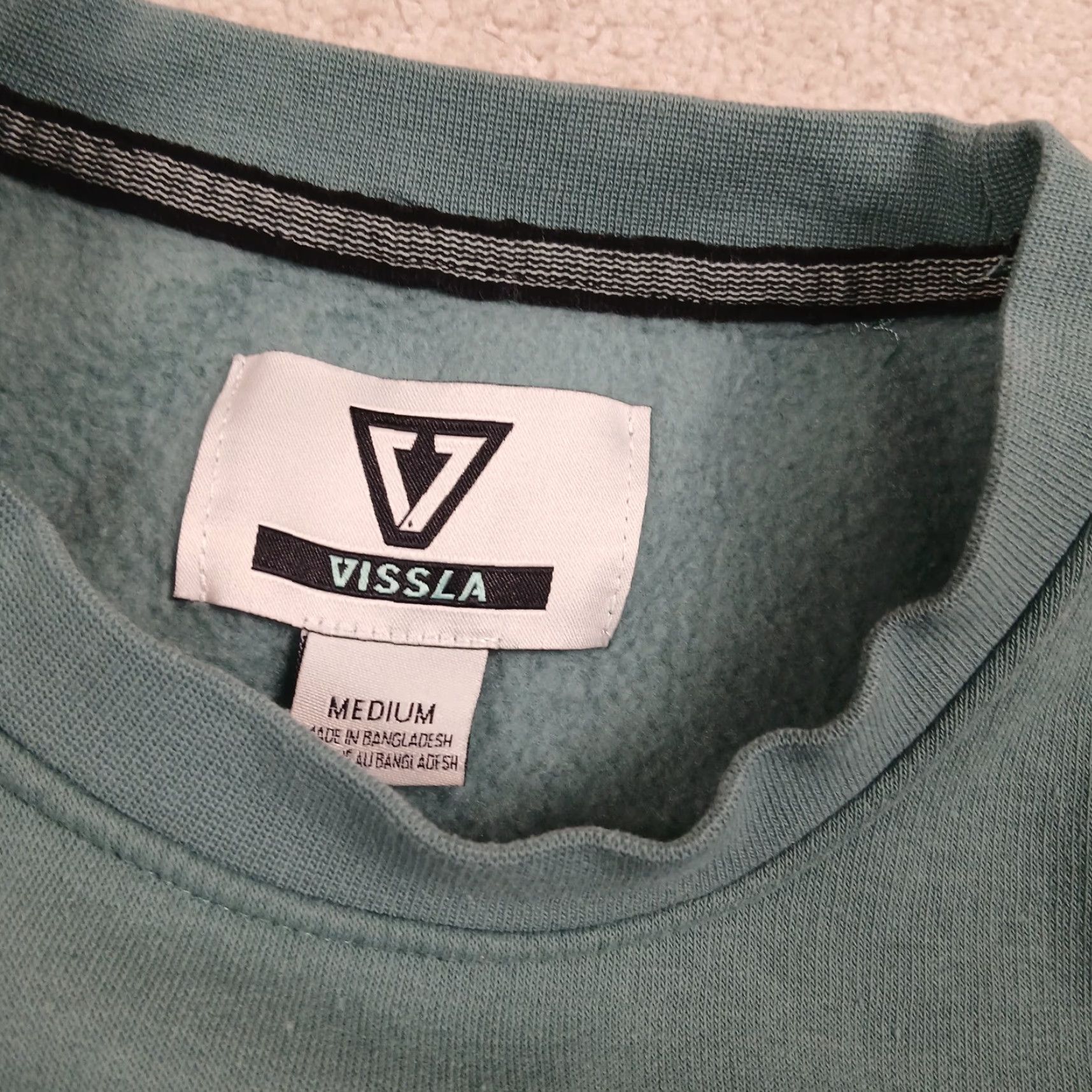 Vissla Vissla Sweatshirt Crewneck Mens Medium Green Pullover Knit Cotton Polyester Embroidered Logo All Seasons Classic Beach College Designer Regular Size US M / EU 48-50 / 2 - 6 Thumbnail