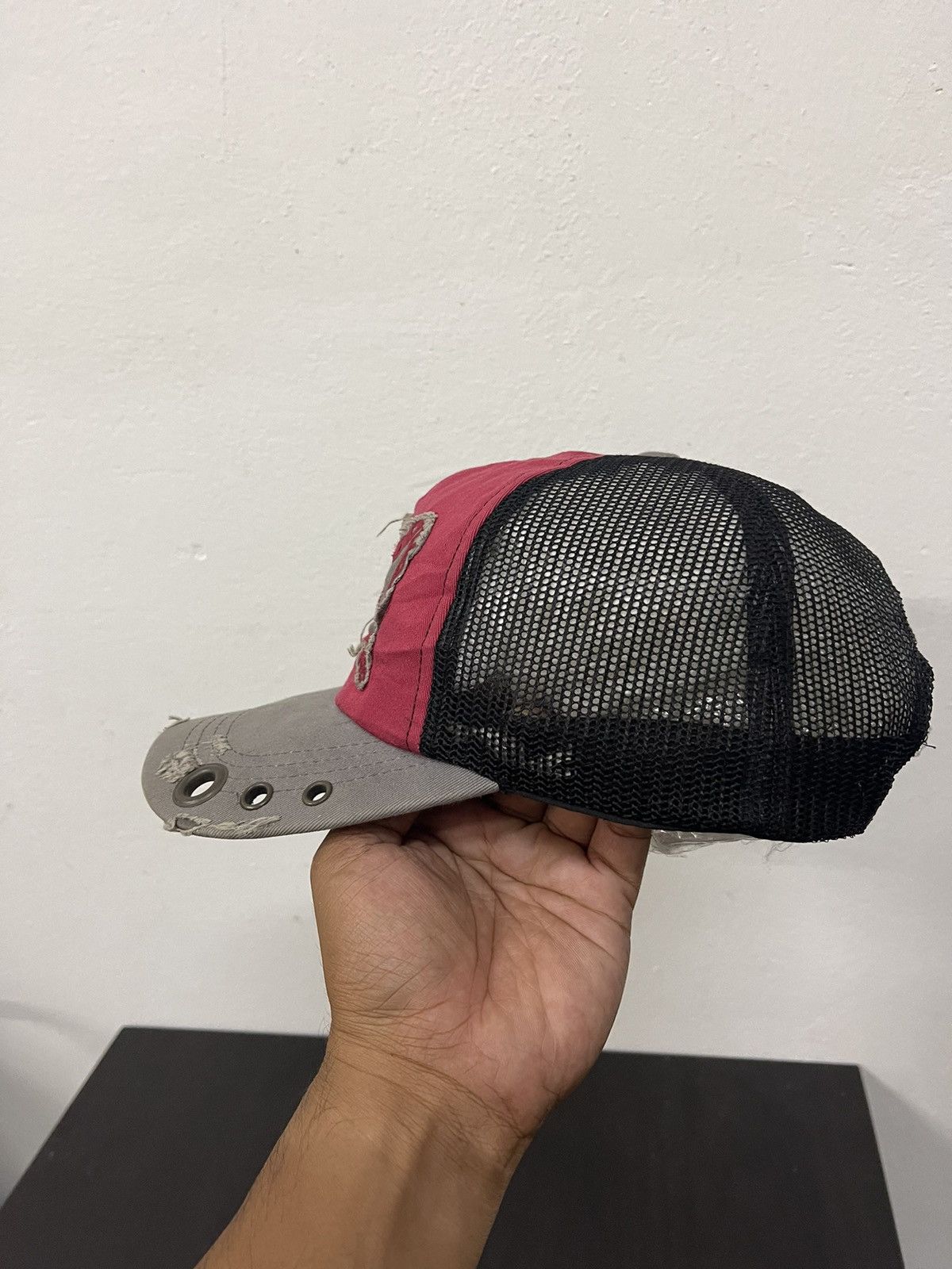 Vintage × Von Dutch Vintage Von Dutch Ripped Distressed Hat Cap Size ONE SIZE - 6 Thumbnail