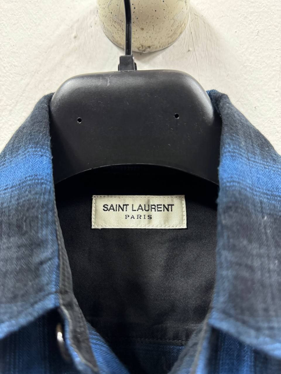 Saint Laurent Paris AW16 Saint Laurent Paris Electric Blue Shadow Flannel Size US XS / EU 42 / 0 - 5 Thumbnail