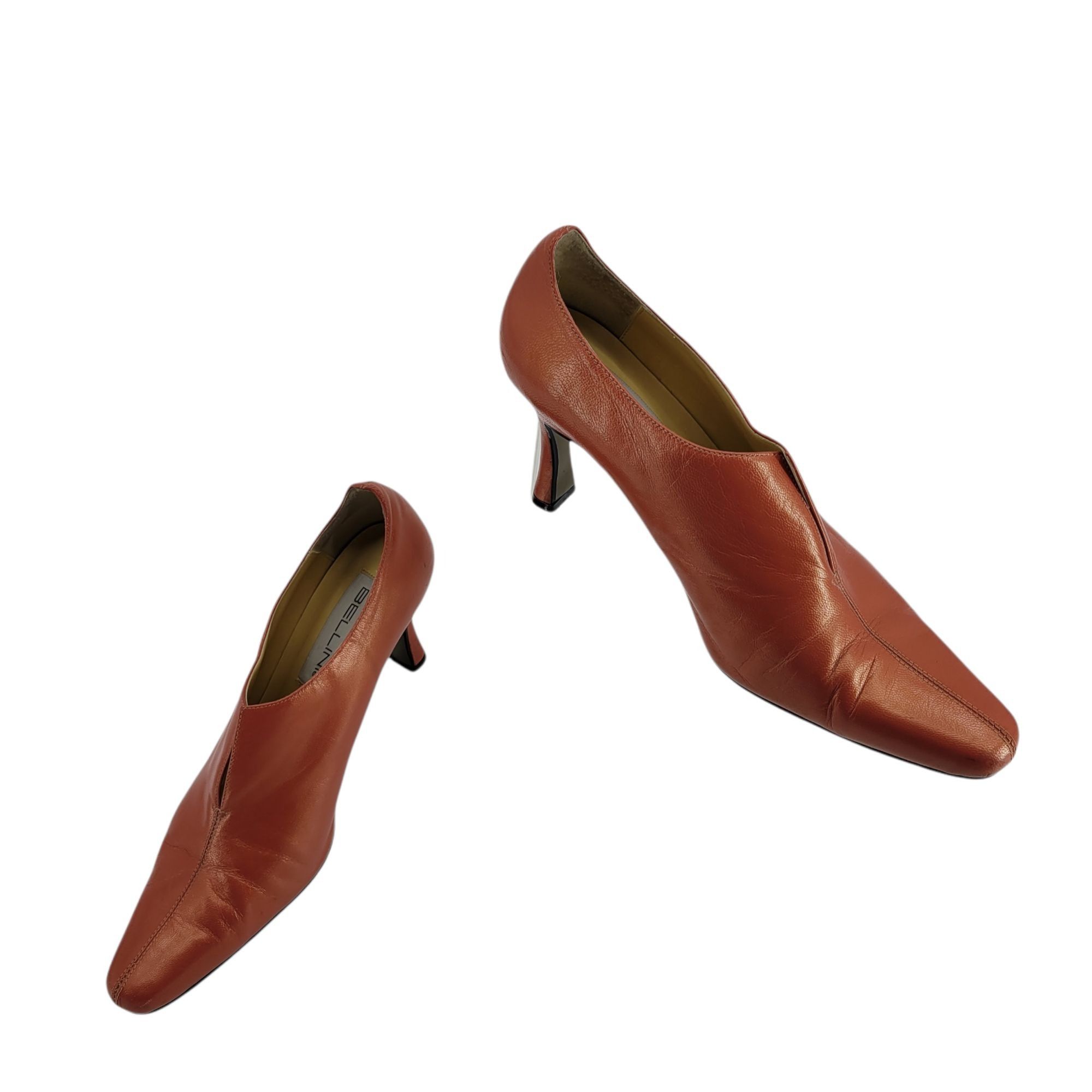 Vintage Vtg 90's Bellini Leather Pumps Sz 8 Fairycore Elfin Metallic Size US 8.5 / IT 38.5 - 1 Thumbnail