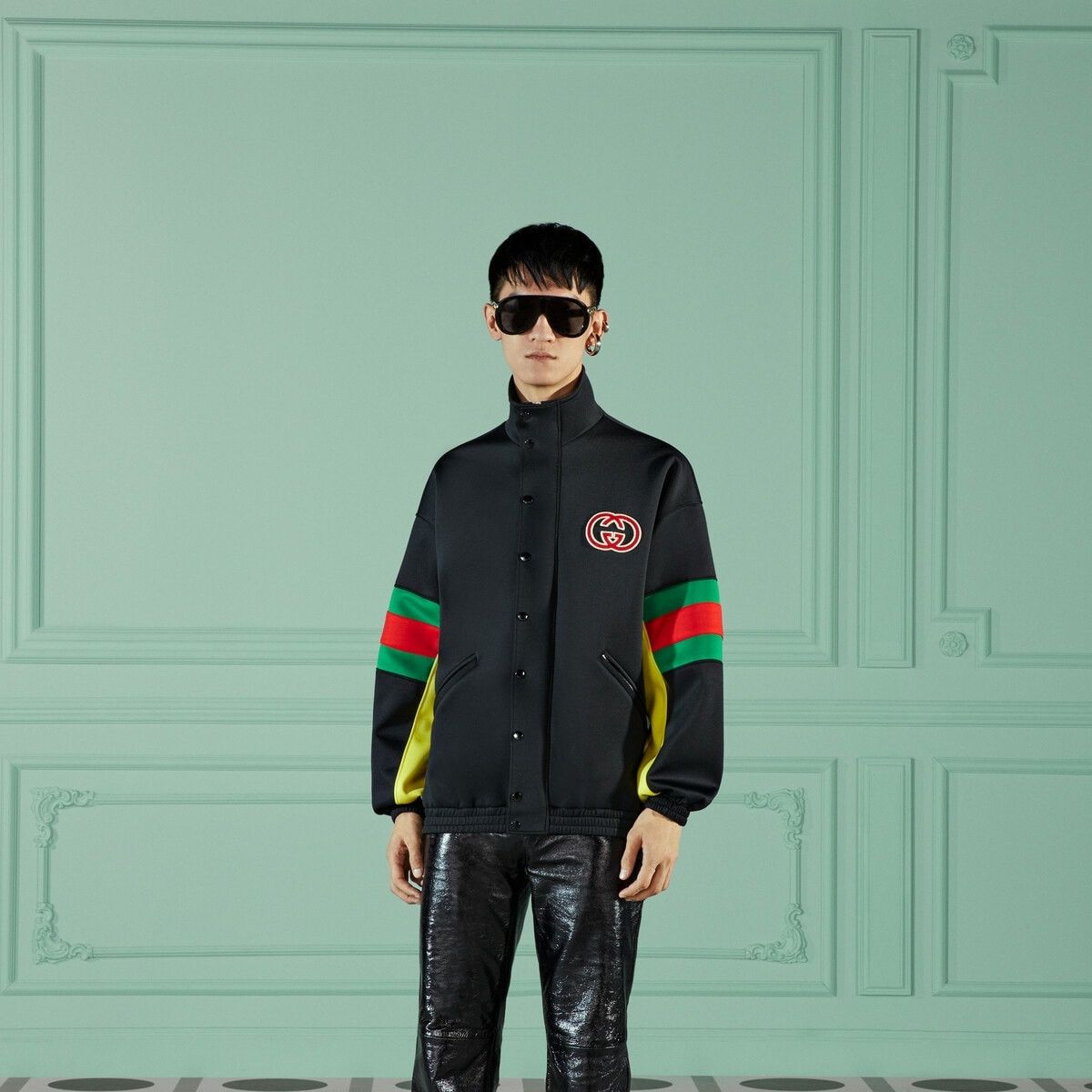 Gucci o1s1wg110125 Light Neoprane Jacket With Web in Multicolor Size US M / EU 48-50 / 2 - 6 Thumbnail