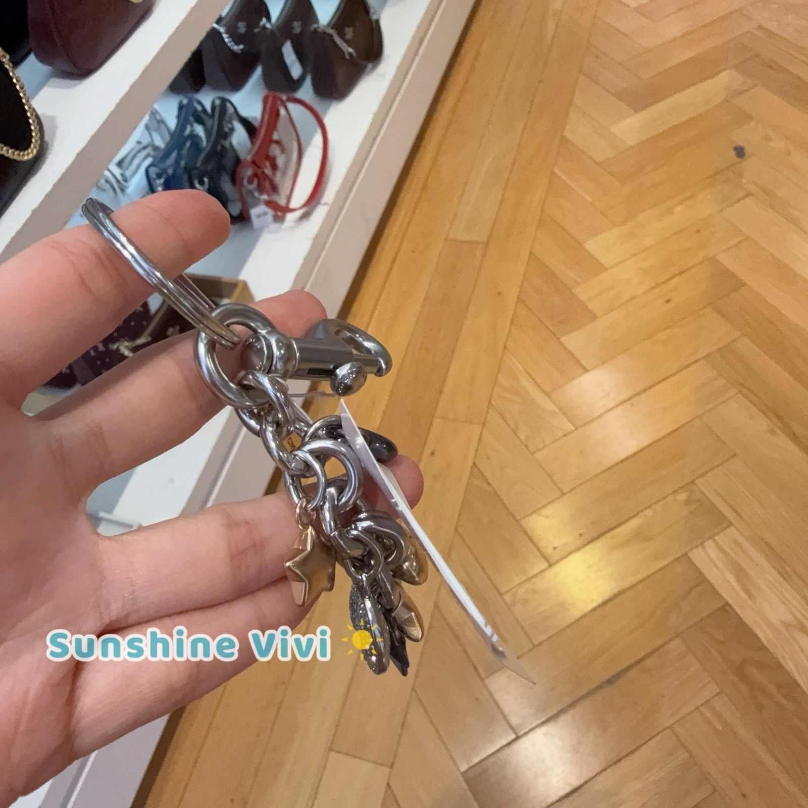 Coach NWT Coach Star Moon Cluster Bag Charm CDB59 Keychain Silver Size ONE SIZE - 3 Thumbnail