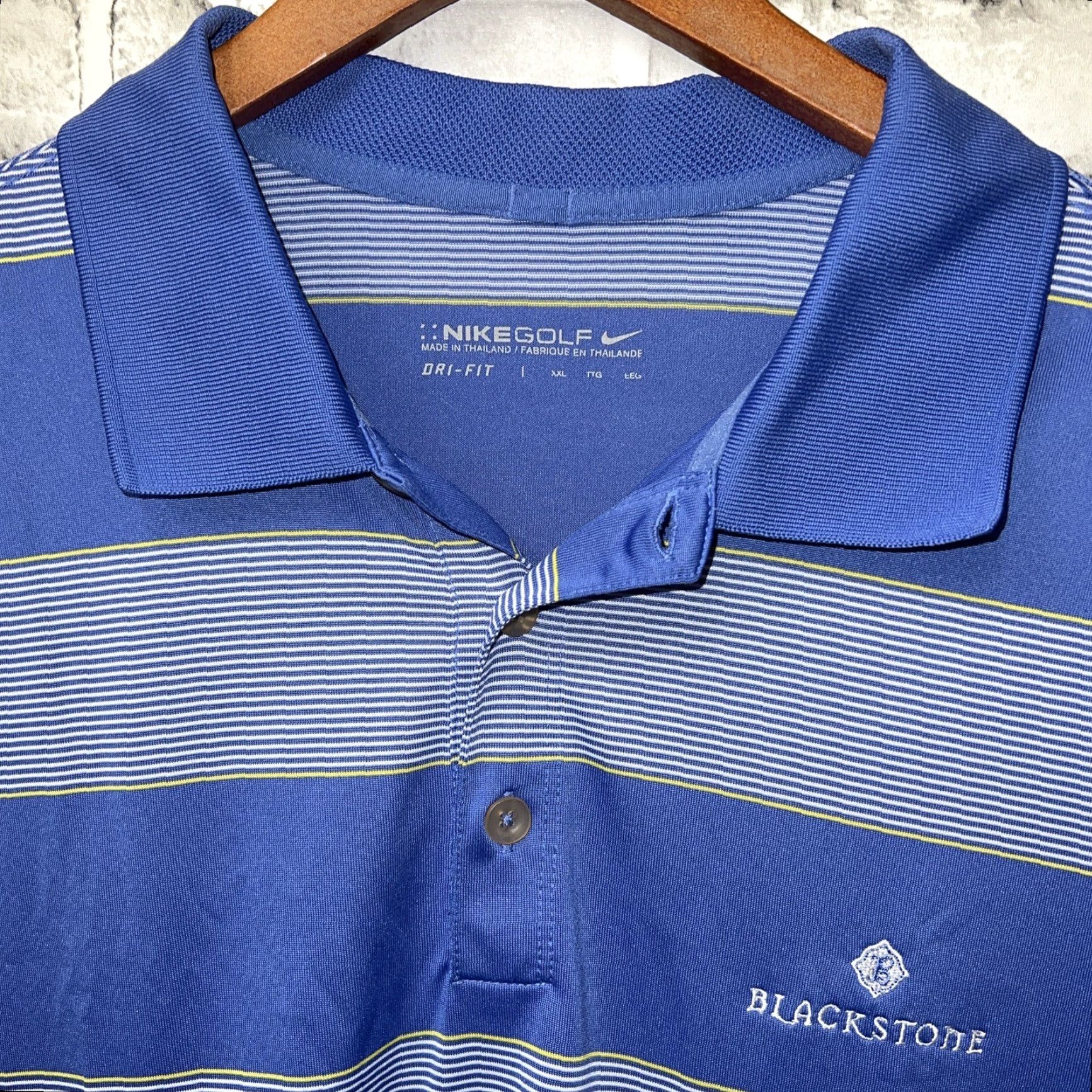 Nike VINTAGE Nike Golf Dri-Fit Polo Shirt Men's 2XL Blue Activewear Size US XXL / EU 58 / 5 - 2 Thumbnail