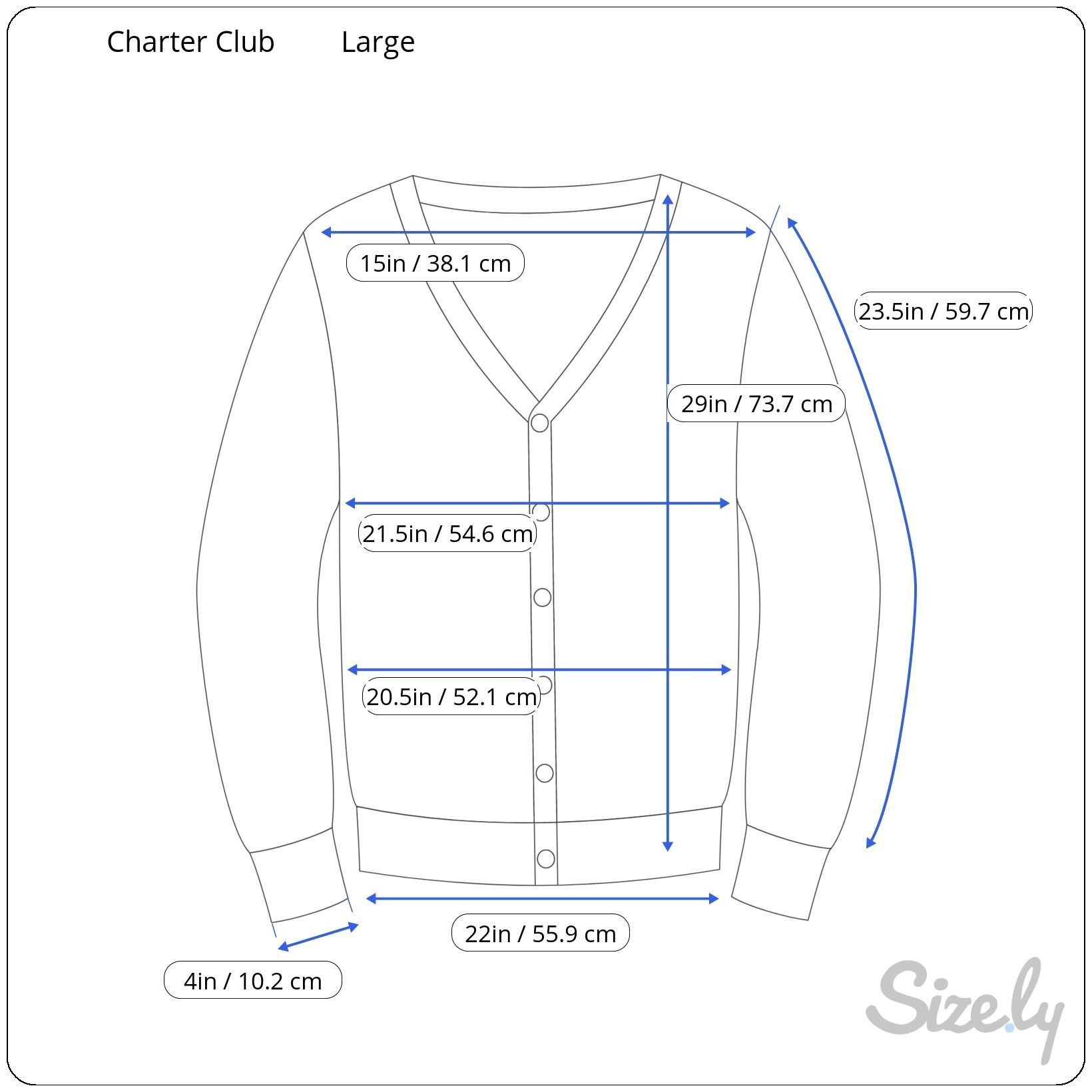 Charter Club Charter Club Women's Large Cardigan Sweater Blue NWT $79.50 Size L / US 10 / IT 46 - 5 Thumbnail