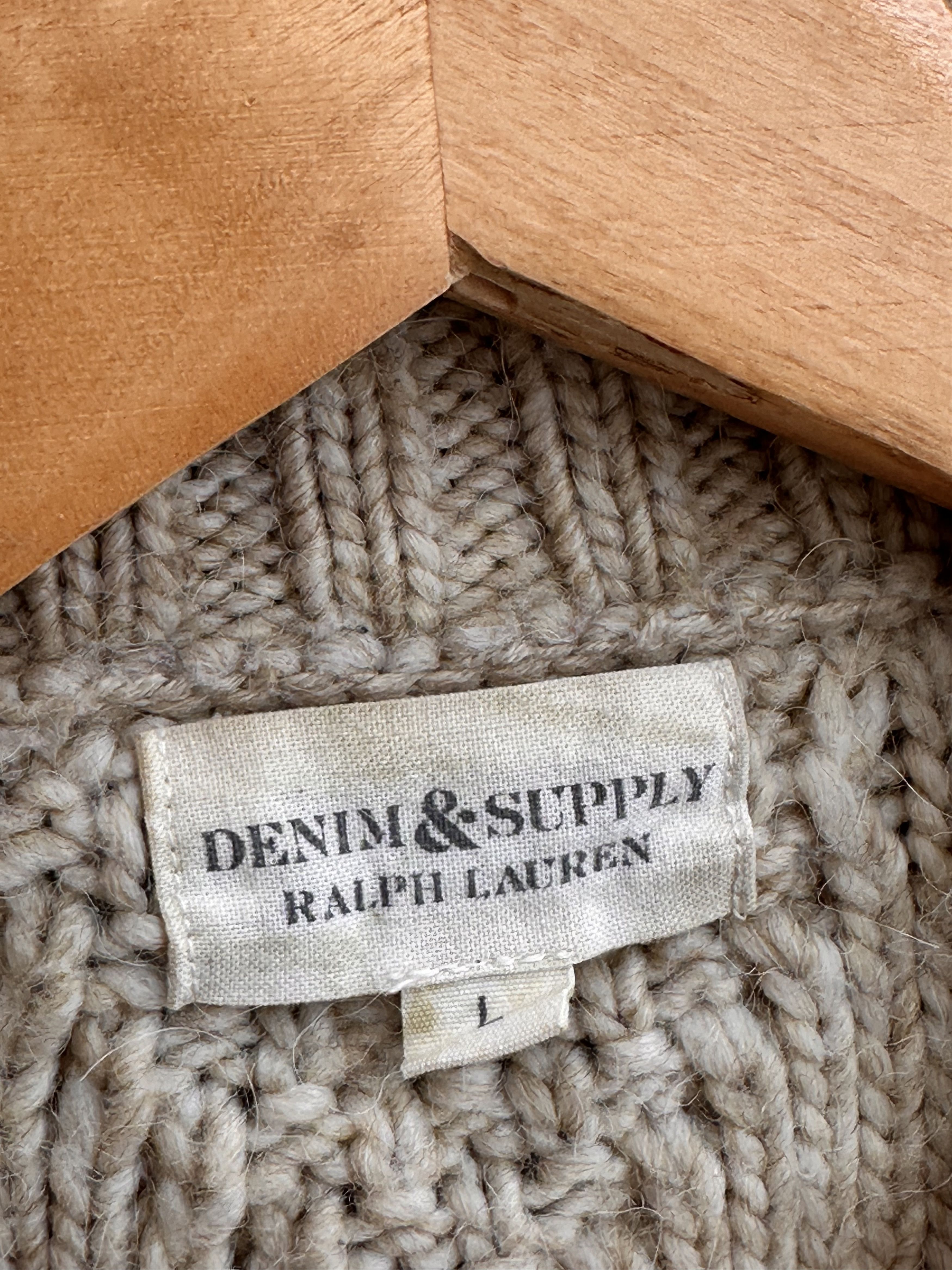 Polo Ralph Lauren Vintage Denim & Supply by Ralph Lauren Heavy Knit Cardigan Size US L / EU 52-54 / 3 - 8 Thumbnail